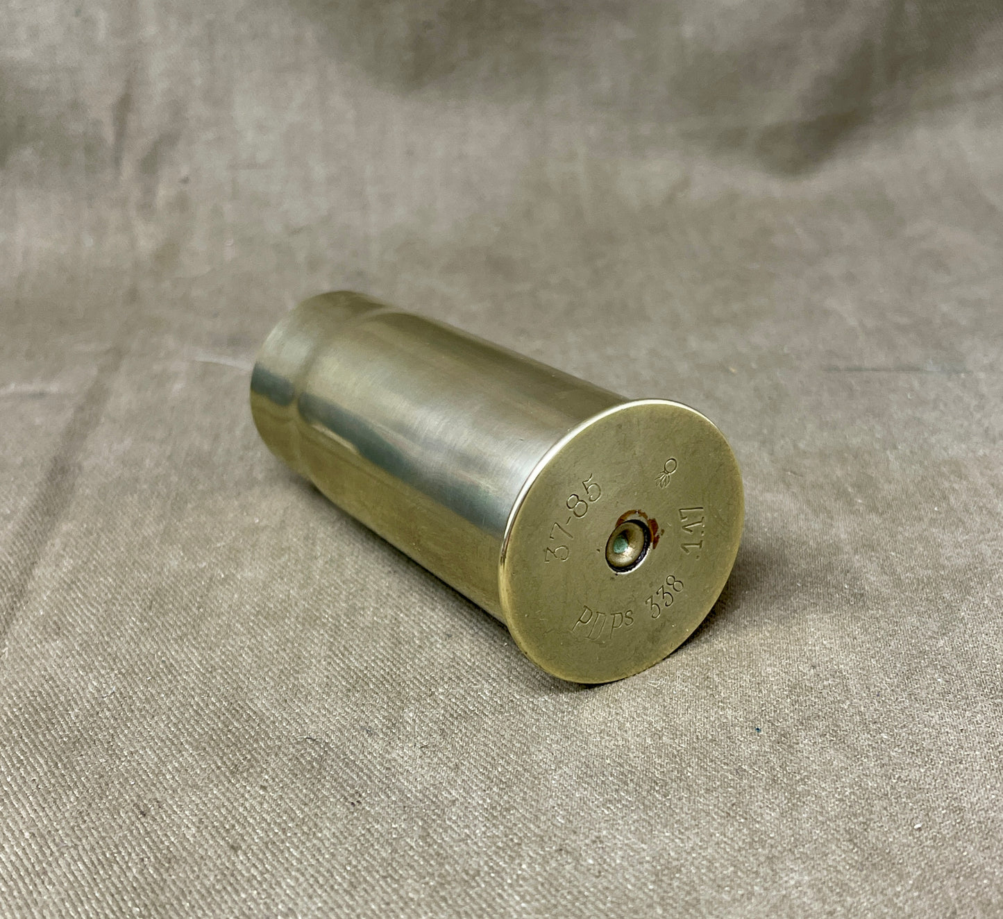 French WWI 37mm Brass Cartridge Case – 37-85 PD.Ps 338 1/17 (Pinchart Denys Paris)