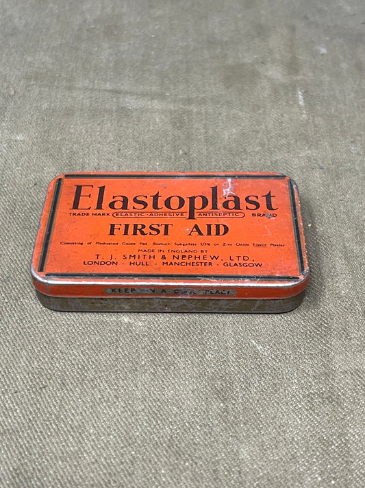 Vintage Elastoplast Elastic Adhesive Antiseptic First Aid Tin