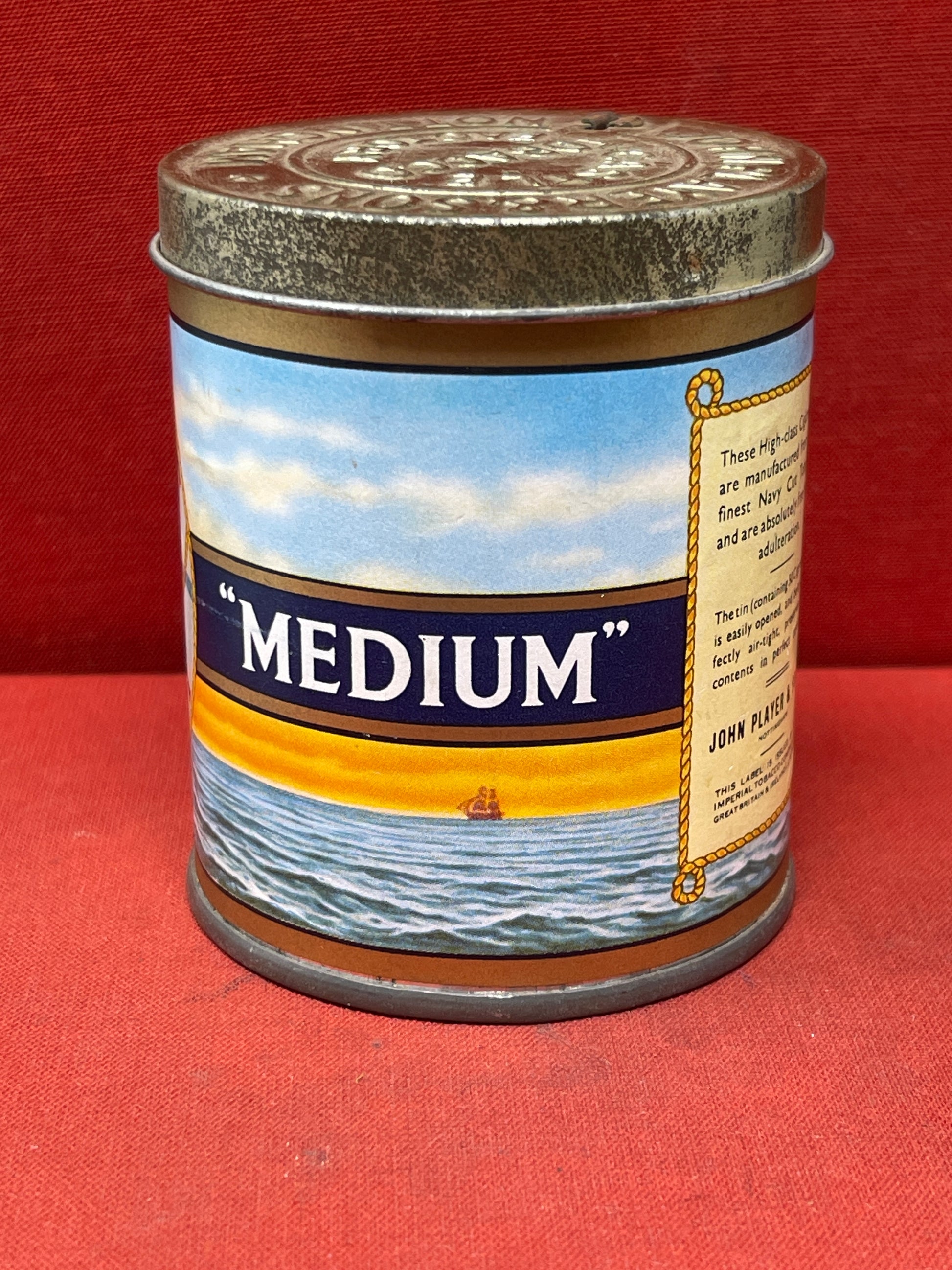 vintage cigarette tins unopened Tin of 50 Player's Navy Cut Medium cigarettes, unopened vintage cigarette tins unopened Tin of 50 Player's Navy Cut Medium cigarettes, unopened