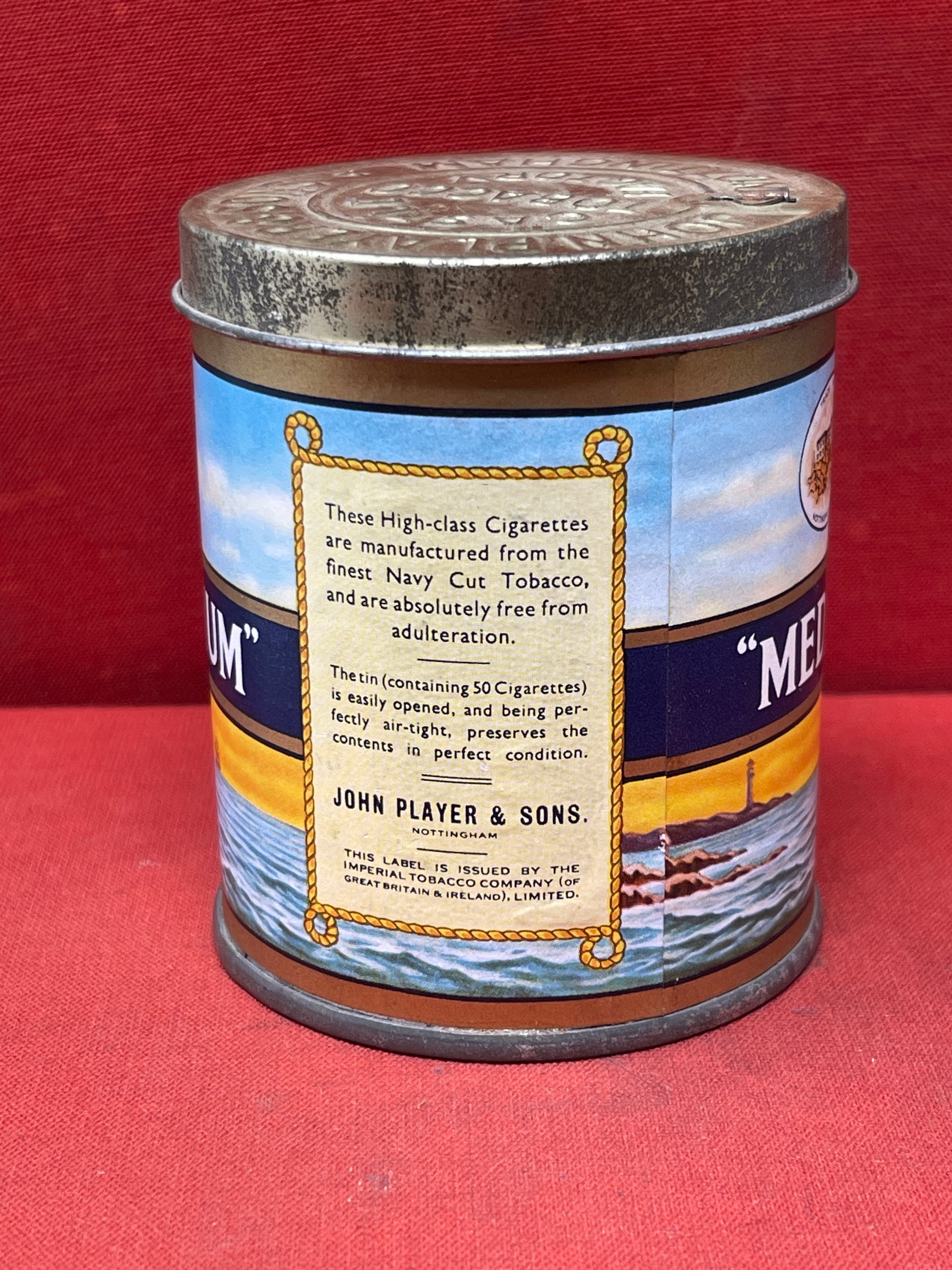 players navy cut tobacco tin Mild Cigarette Mid Century Player's Navy Cut