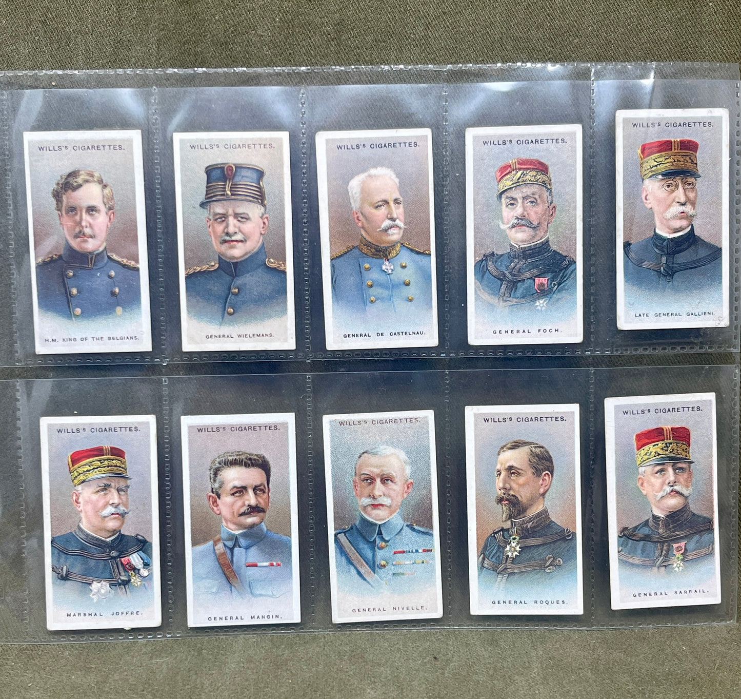 WD & HO Wills Allied Leaders 1917 Cigarette Card Collection