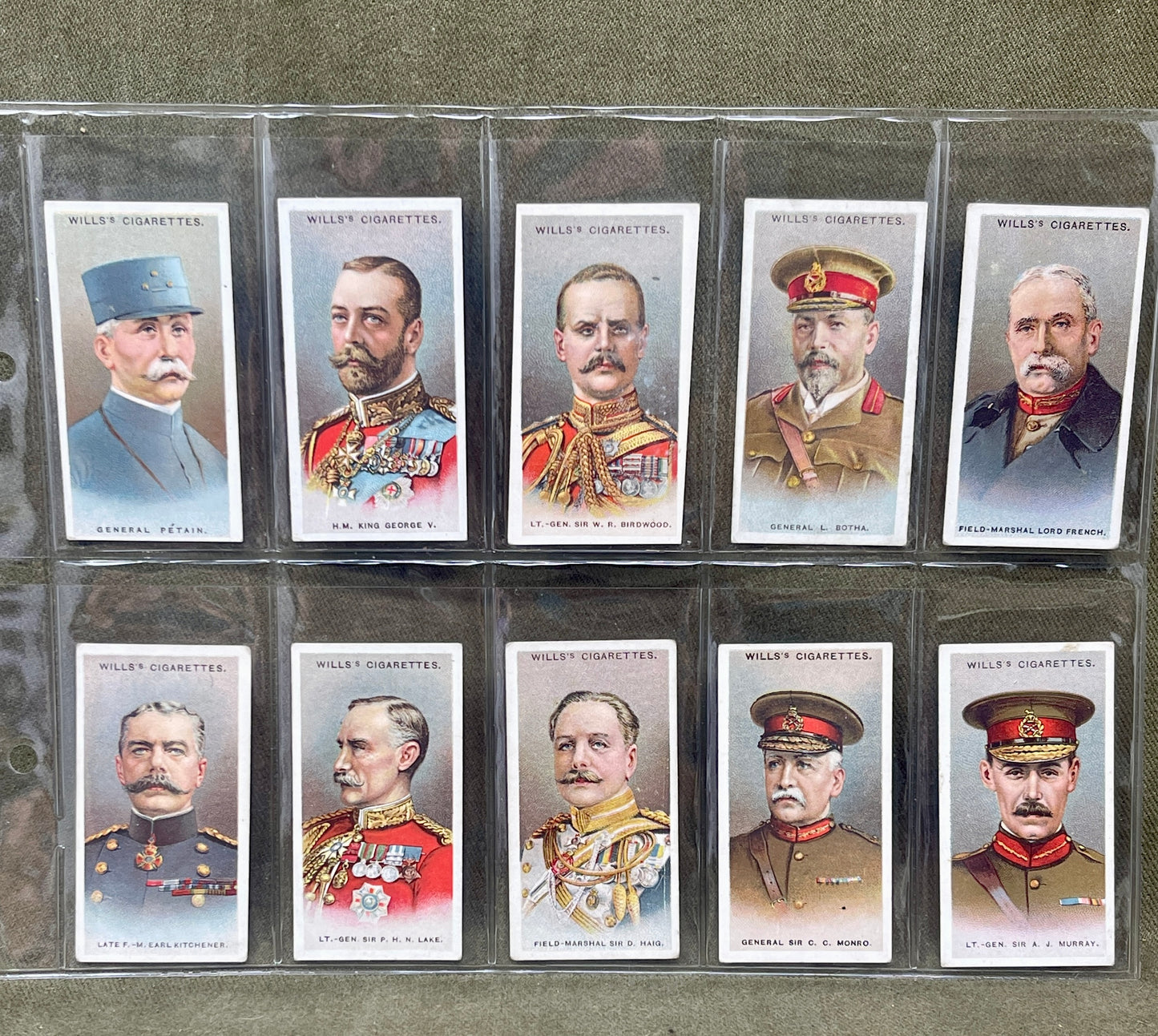 WD & HO Wills Allied Leaders 1917 Cigarette Card Collection