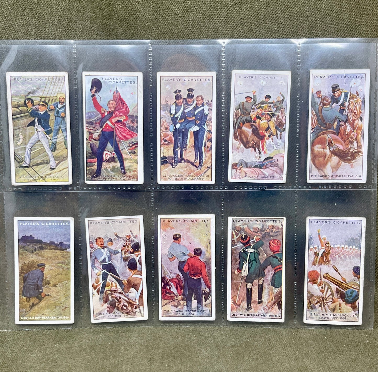 Complete set of John Player & Sons Victoria Cross 1914 Cigarette Cards