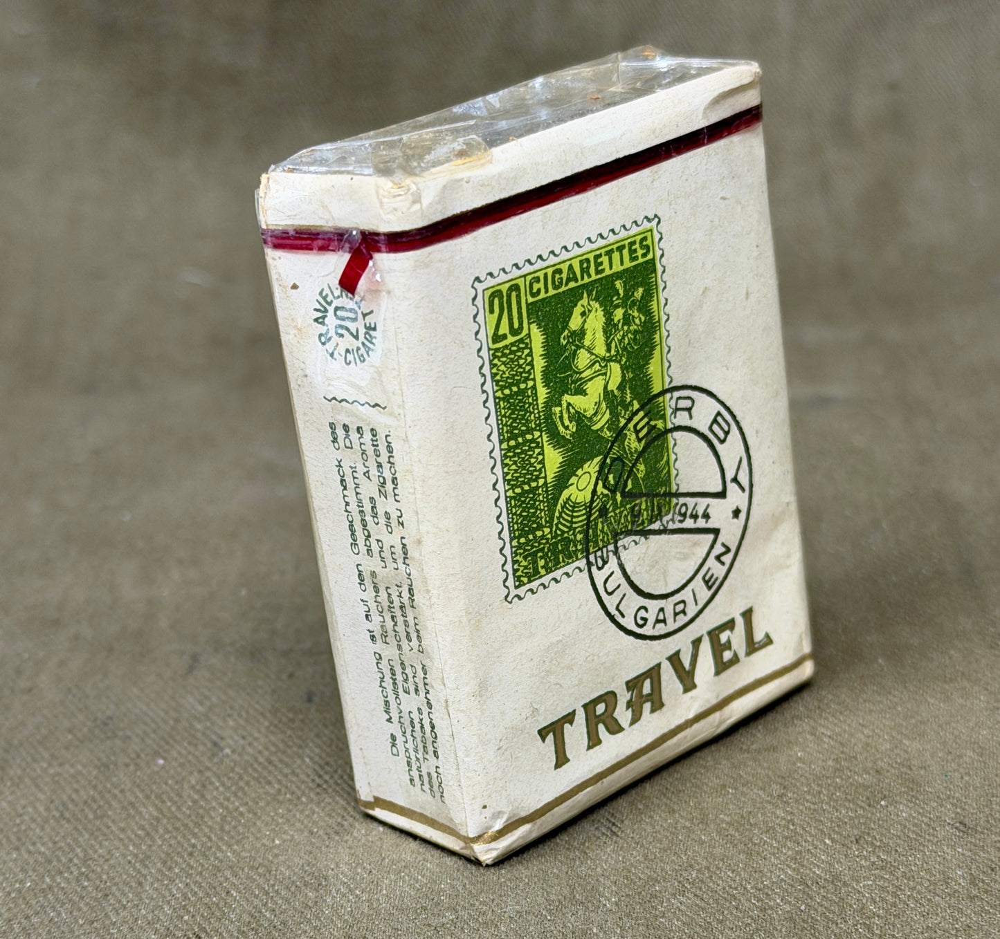 Original Sealed Bulgarian Travel Cigarettes 1944 | WWII Tobacco Packet