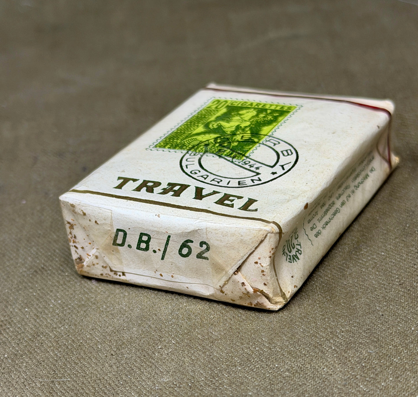 Original Sealed Bulgarian Travel Cigarettes 1944 | WWII Tobacco Packet