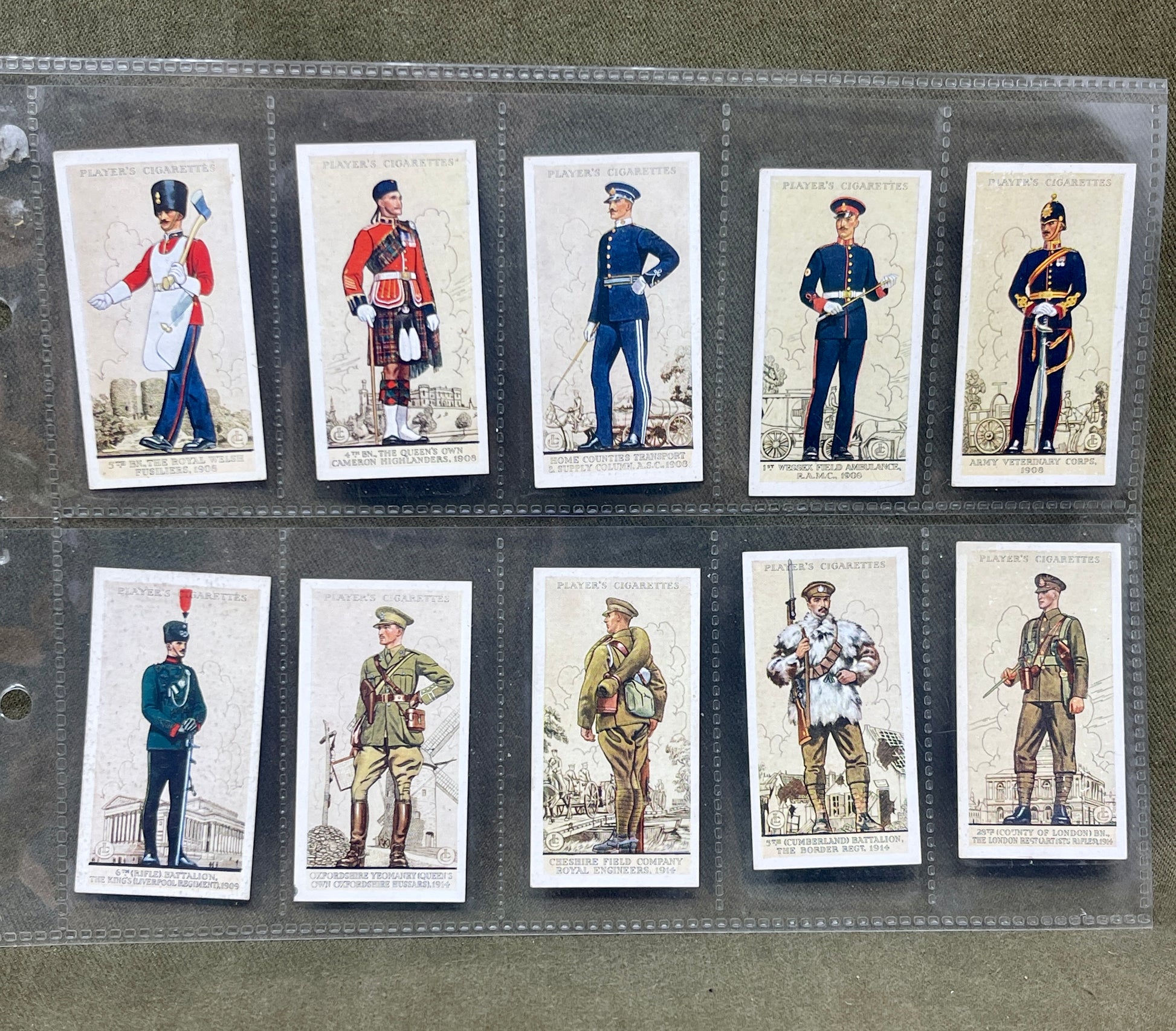 "John Player & Sons Uniforms of the Territorial Army Cigarette Cards – Collectible Military Memorabilia"