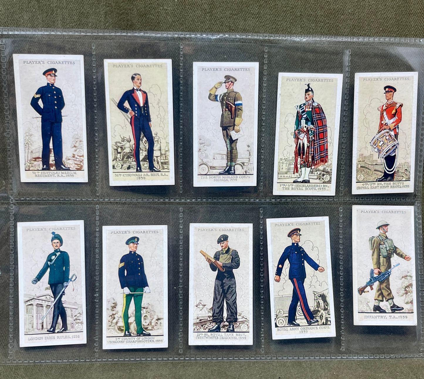 "John Player & Sons Uniforms of the Territorial Army Cigarette Cards – Collectible Military Memorabilia"