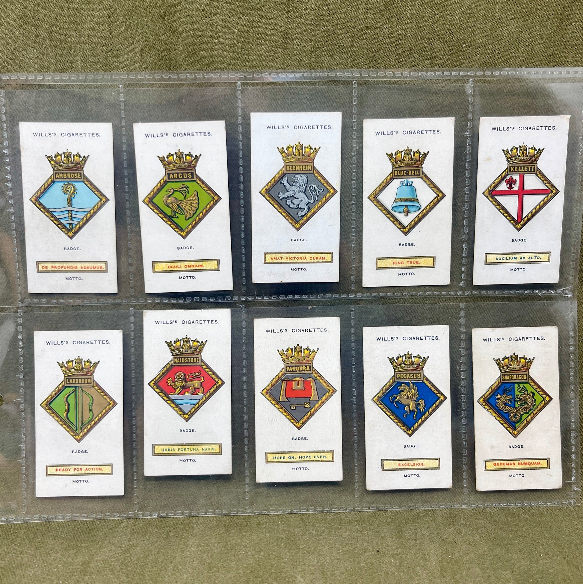 Complete set of WD & HO Wills Ships Badges