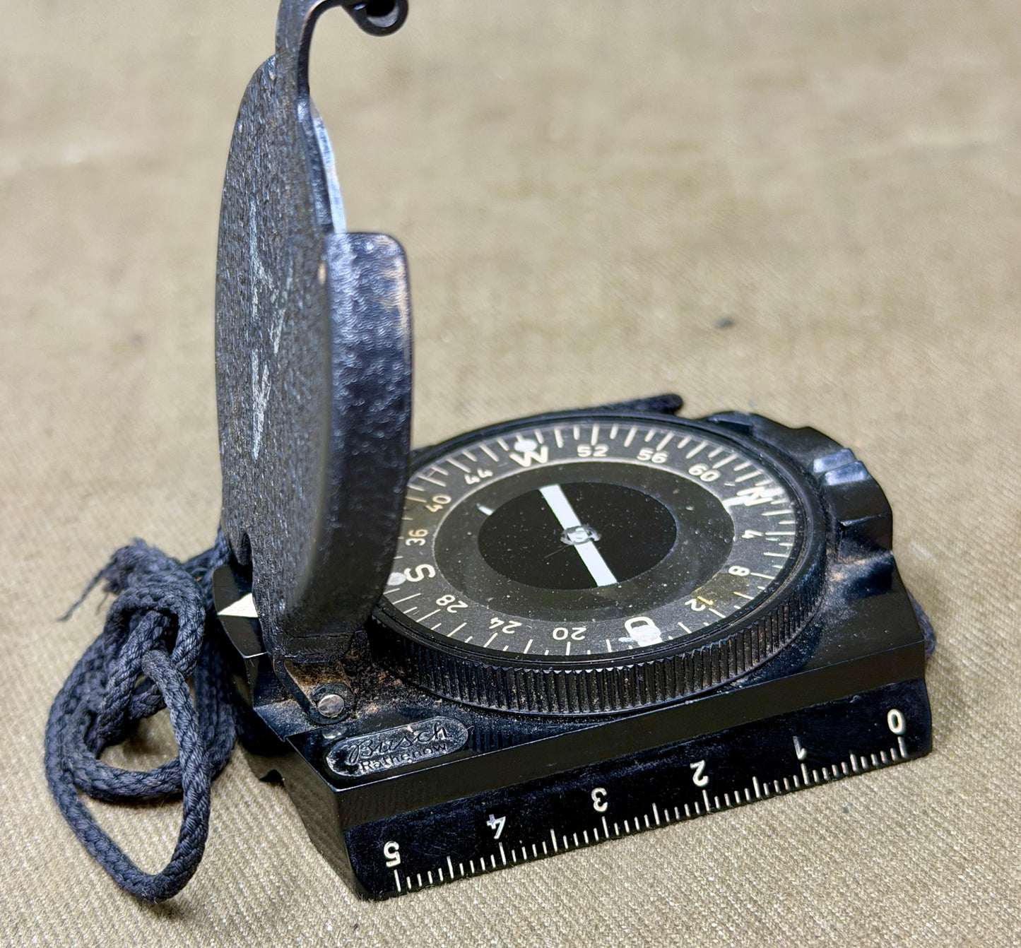 WW2 German Wehrmacht Bakelite Marching Compass – Marked Busch Rathenow