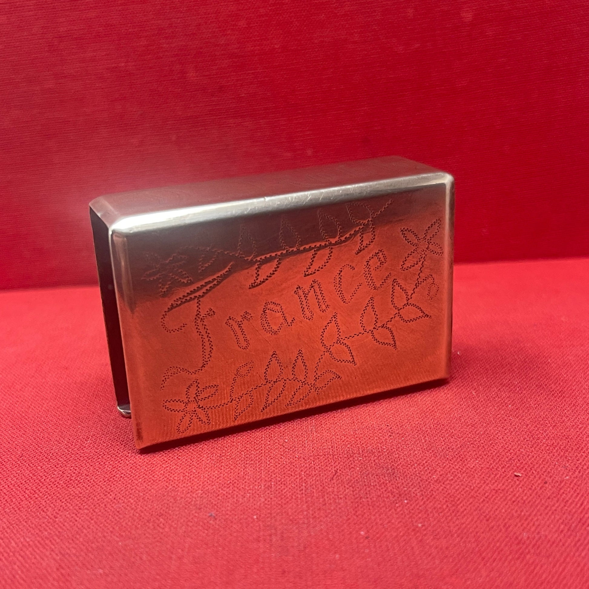  WW1  Brass Trench Art Matchbox Holder