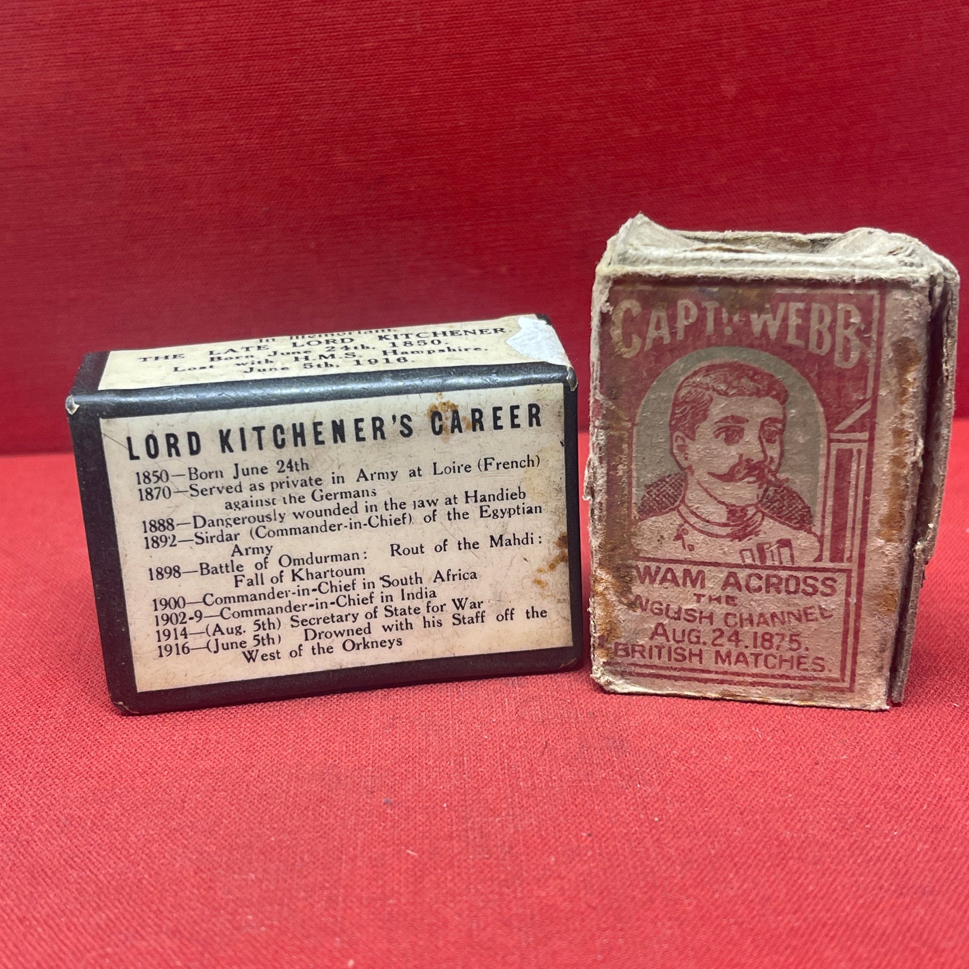 WW1  Souvenir Of The Great War Lord Kitchener Matchbox Holder