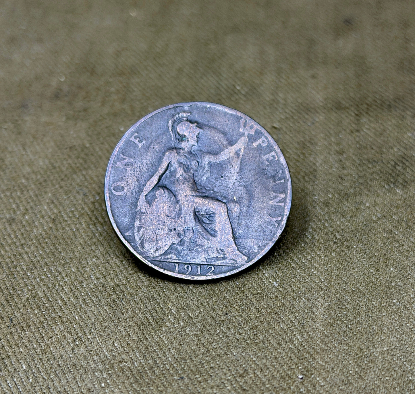 1919 King George V One Penny Coin – British Bronze Penny