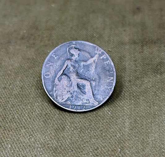 1919 King George V One Penny Coin – British Bronze Penny
