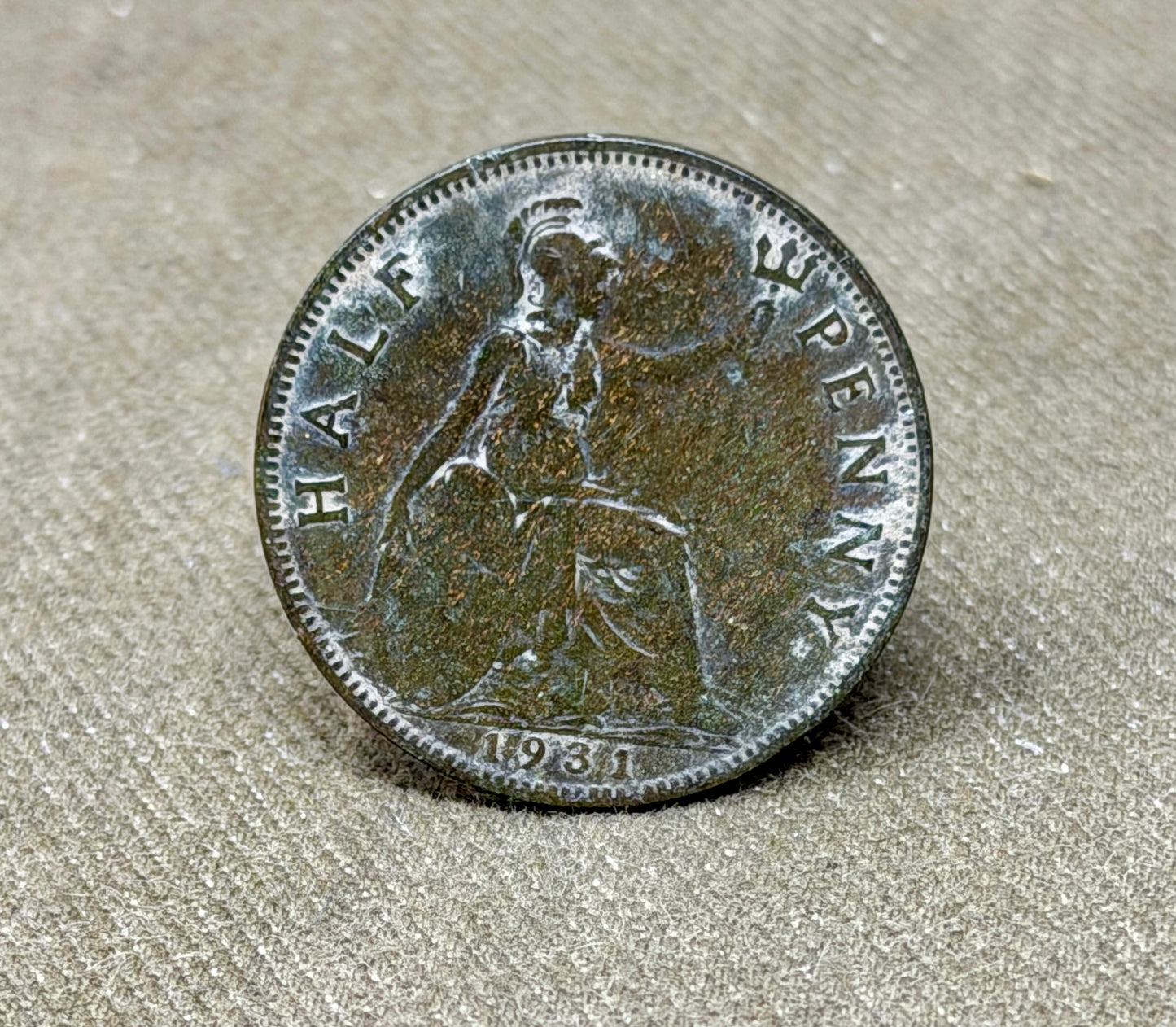 1931 King George V One Penny Coin – British Bronze Penny