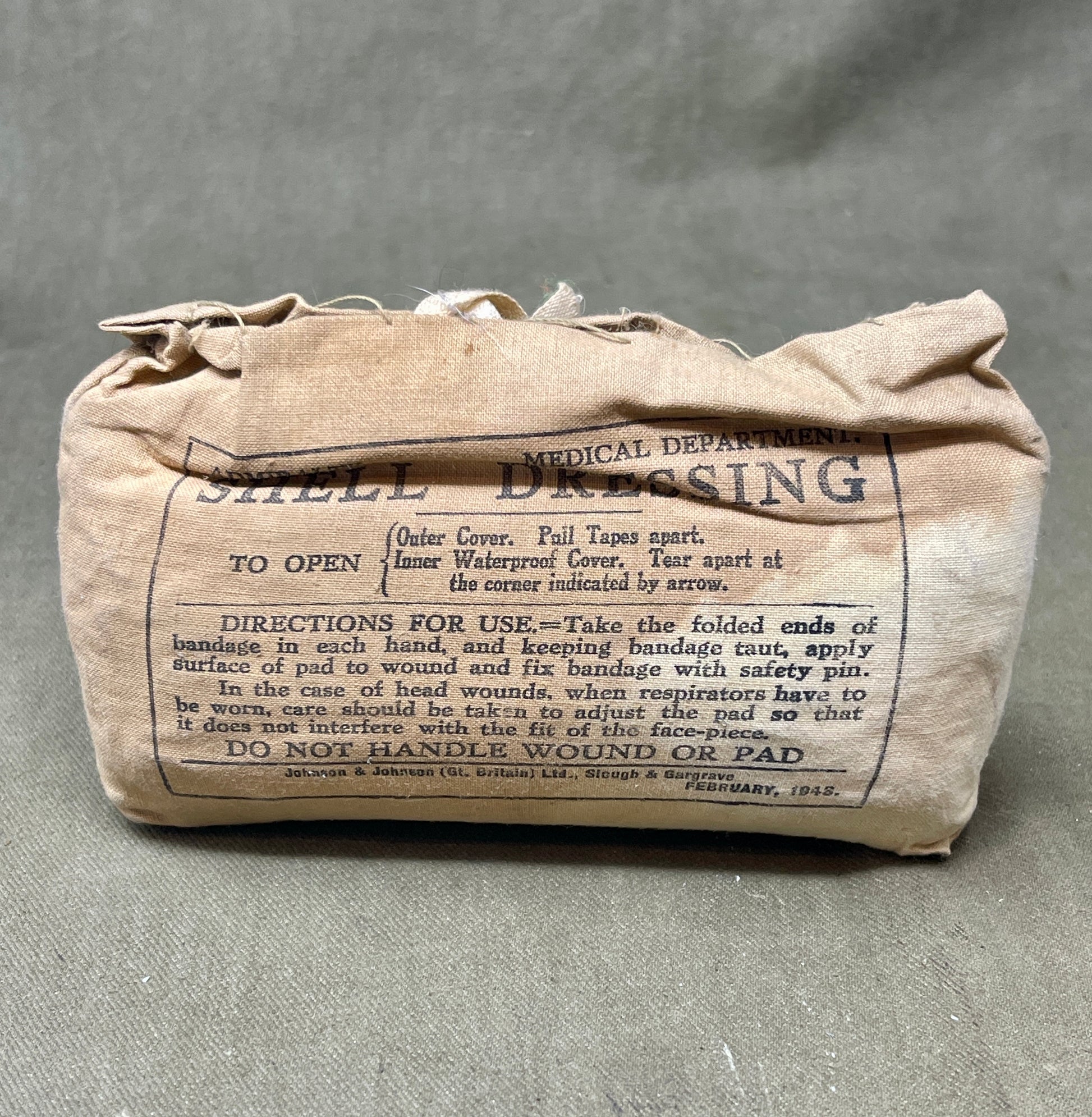 British Army issue  Shell Dressing dated 1939