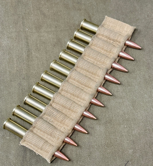 Original Vickers Gun Cloth Belt 10 x INERT 303 Rounds