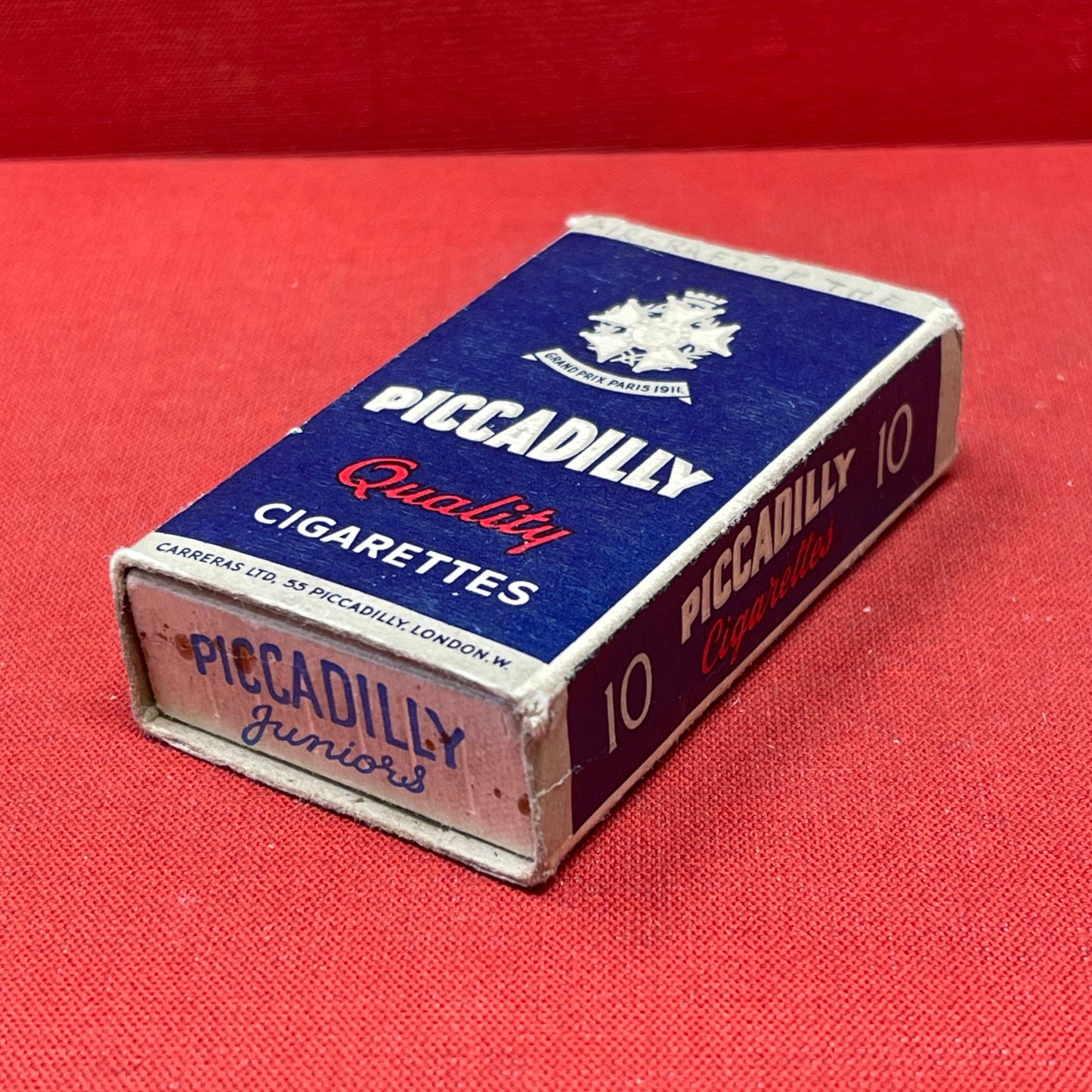 Piccadilly Juniors empty 10s cigarette packet c1940