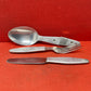 Knife, fork, and spoon set dated 1944 by S &amp; J Sippel Ltd Sheffield