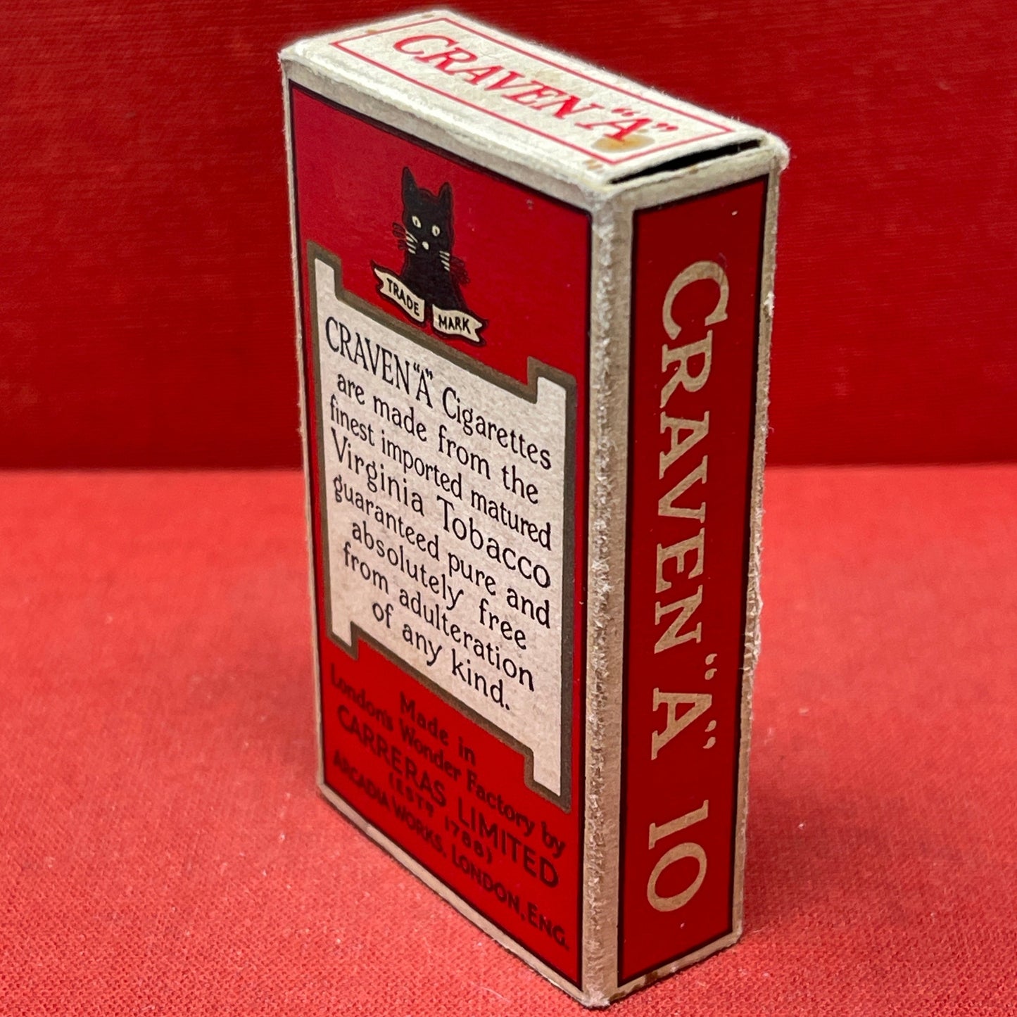 Packet of Craven 'A' cigarettes by Carreras Ltd