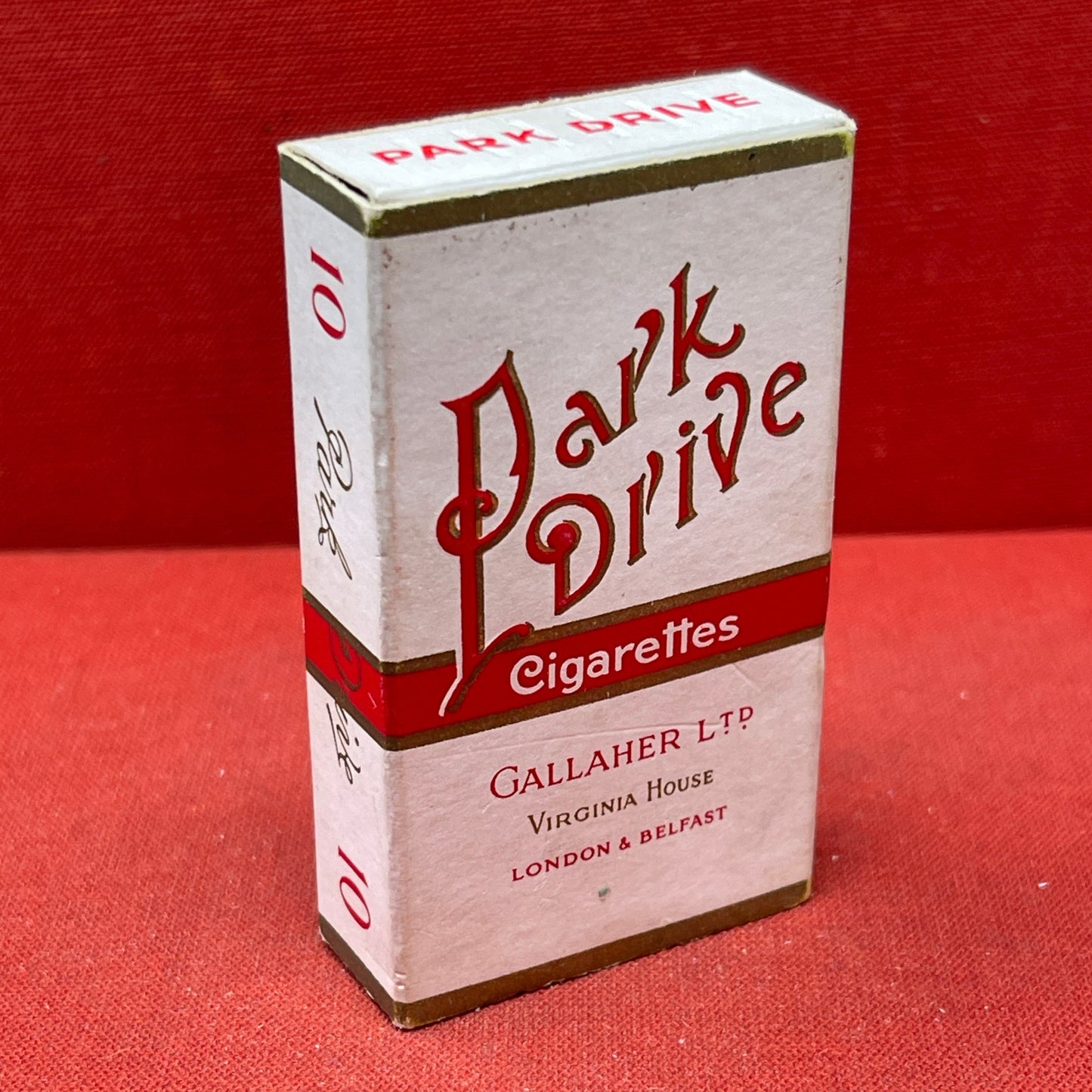 Gallaher’s Park Drive Empty 10 Cigarette Box Virginia House London & Belfast.