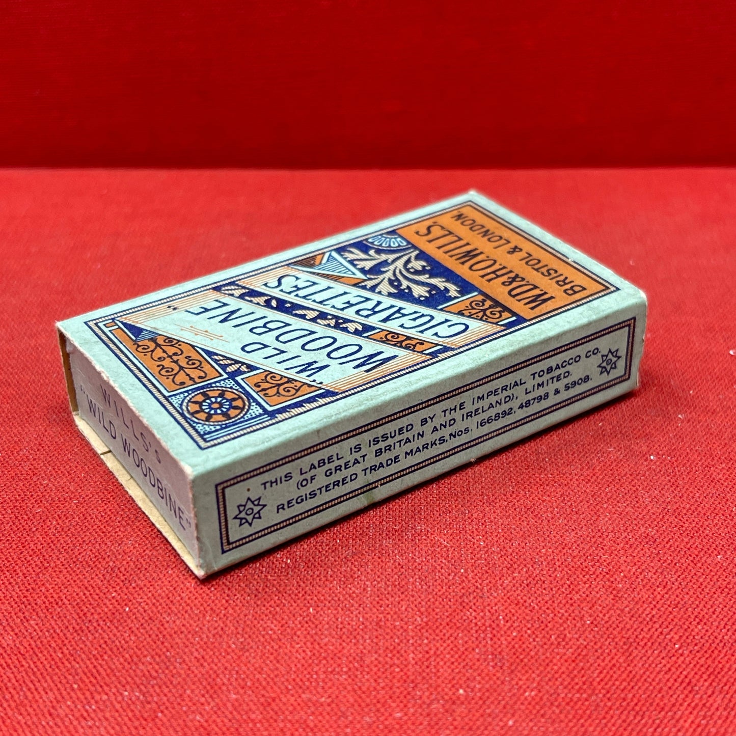 Empty Box of Wild Woodbine Cigarettes