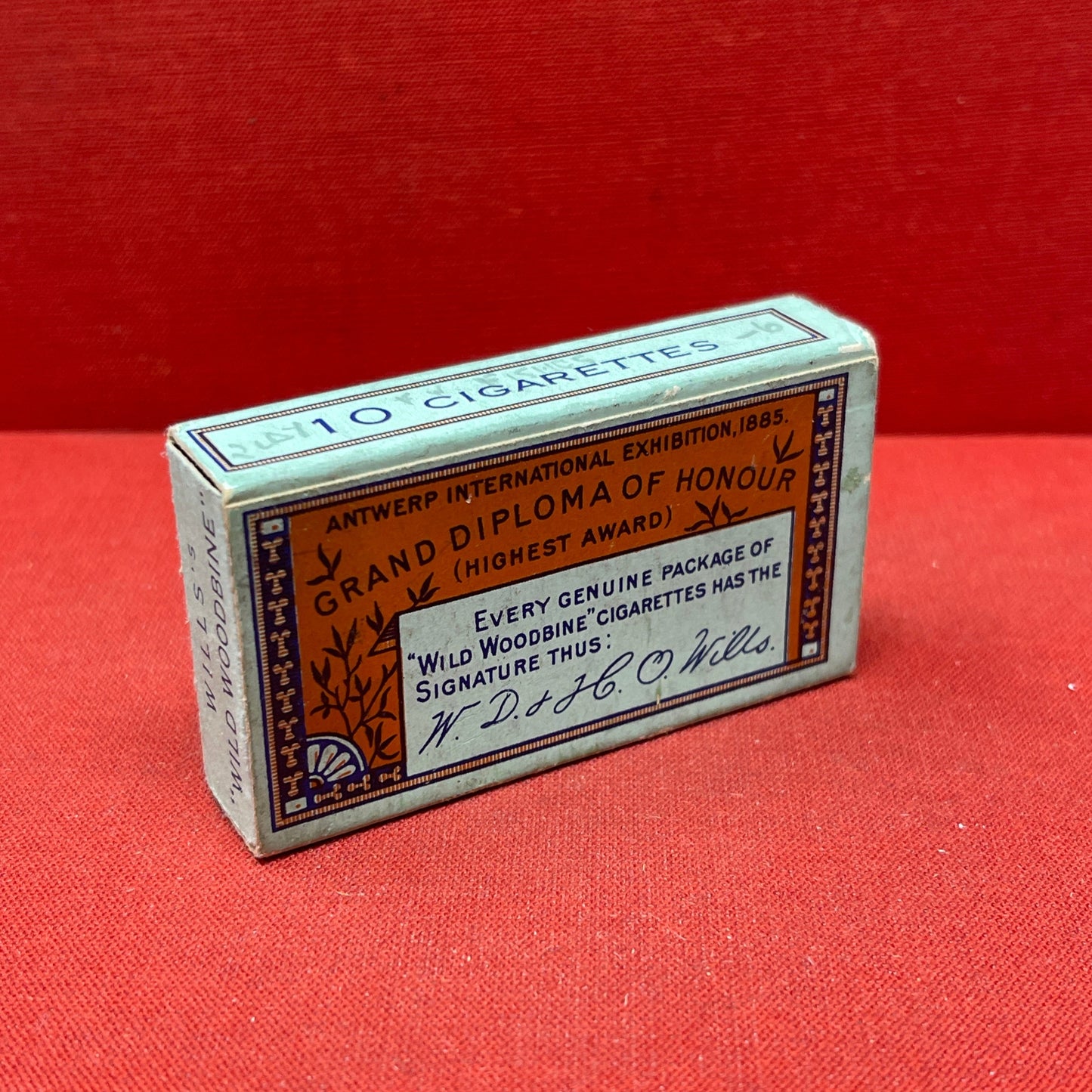 Empty Box of Wild Woodbine Cigarettes