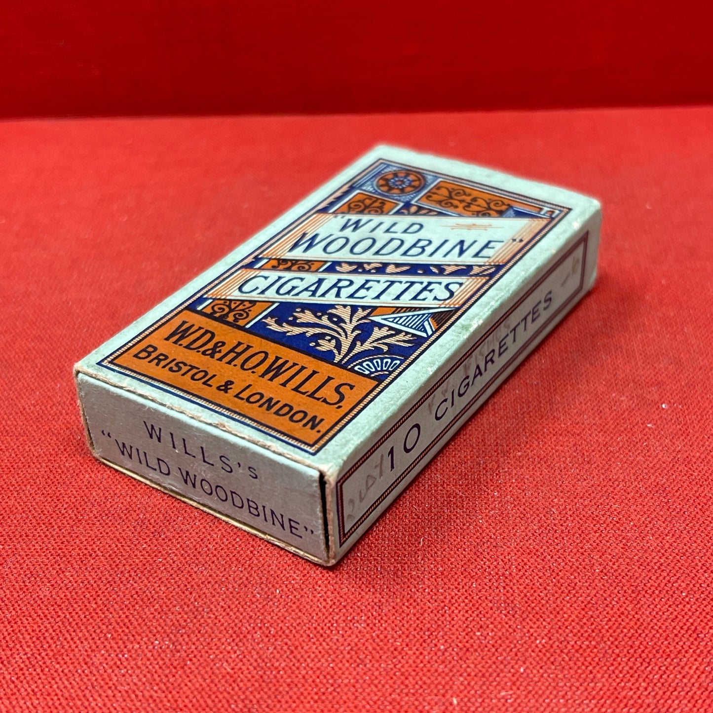 Empty Box of Wild Woodbine Cigarettes