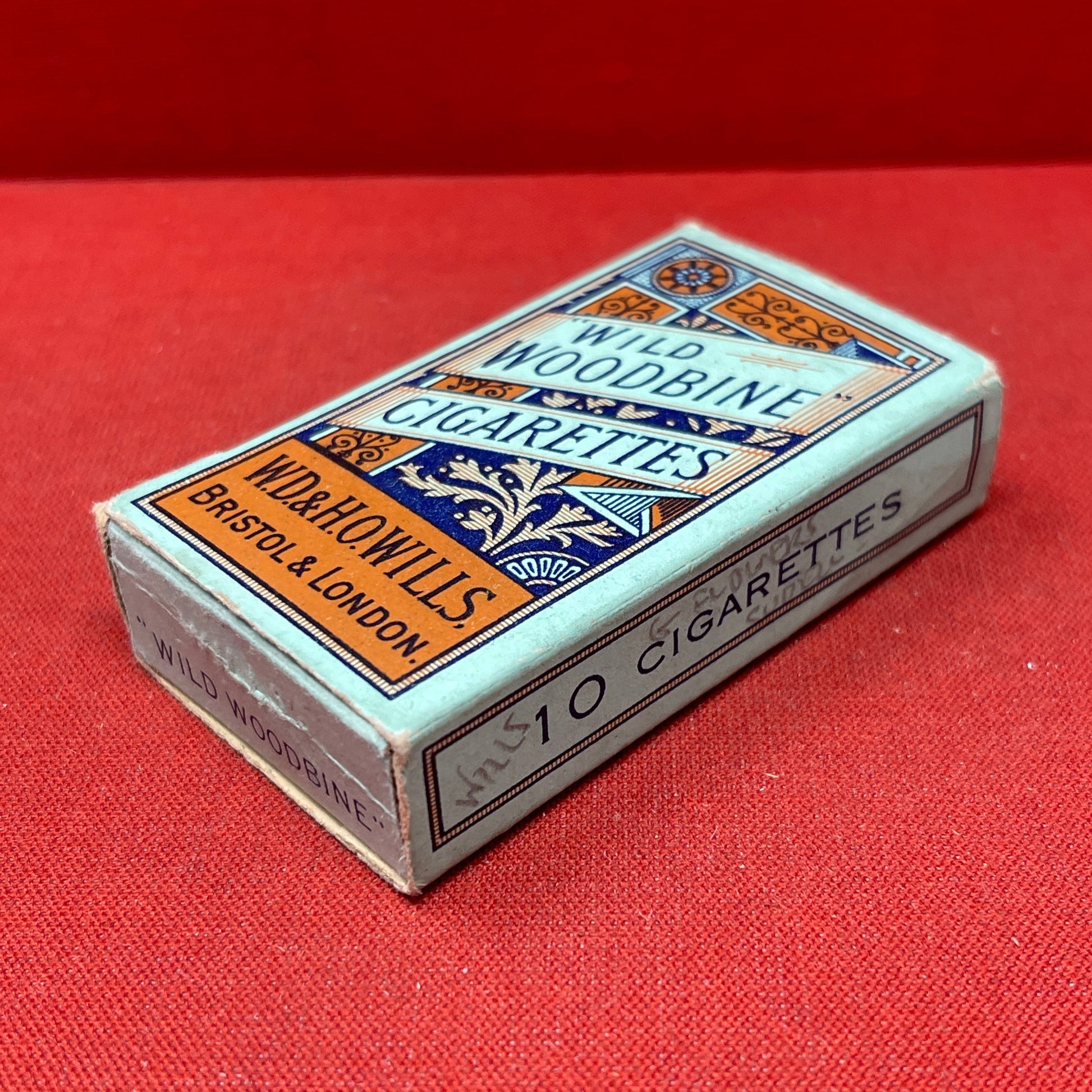 Empty Box of Wild Woodbine Cigarettes