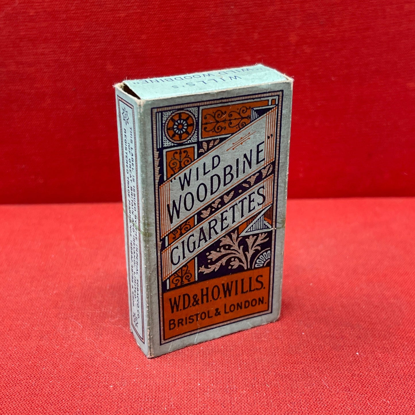 Empty Box of Wild Woodbine Cigarettes