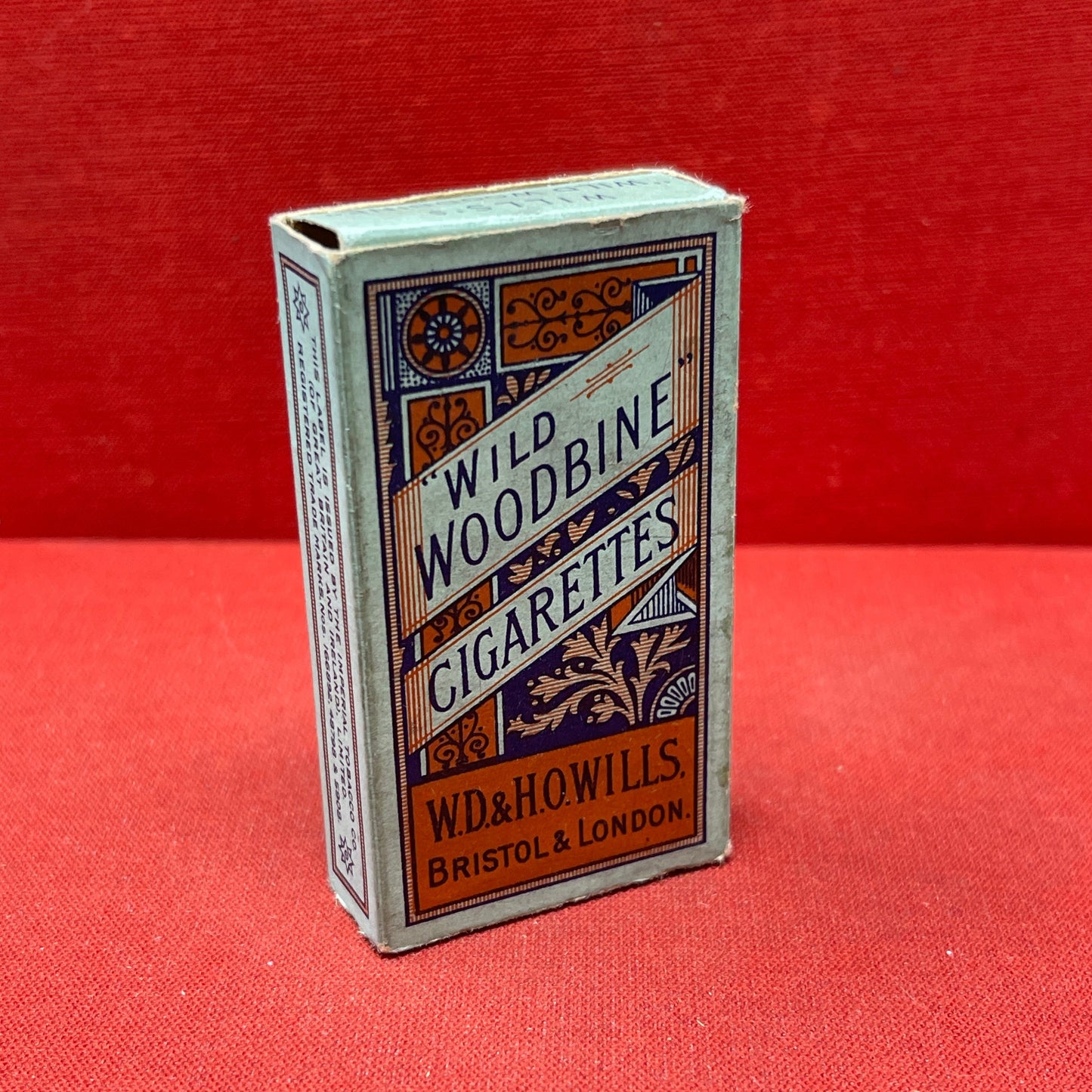 Empty Box of Wild Woodbine Cigarettes