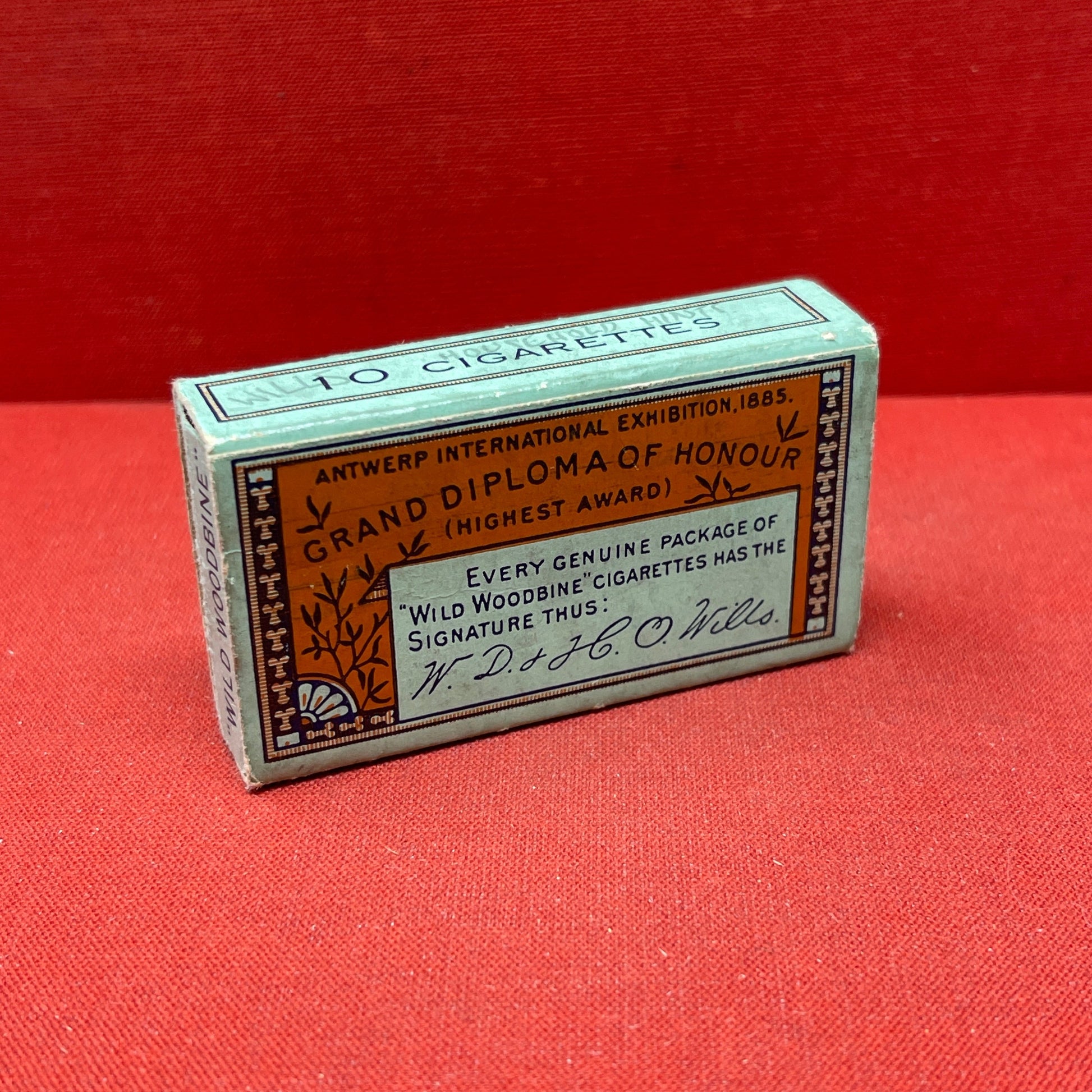 Empty Box of Wild Woodbine Cigarettes