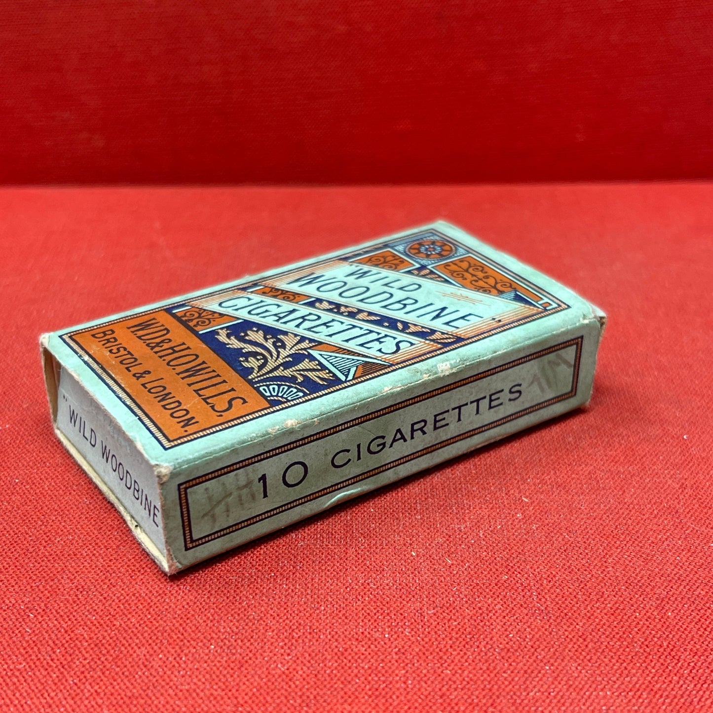 Empty Box of Wild Woodbine Cigarettes