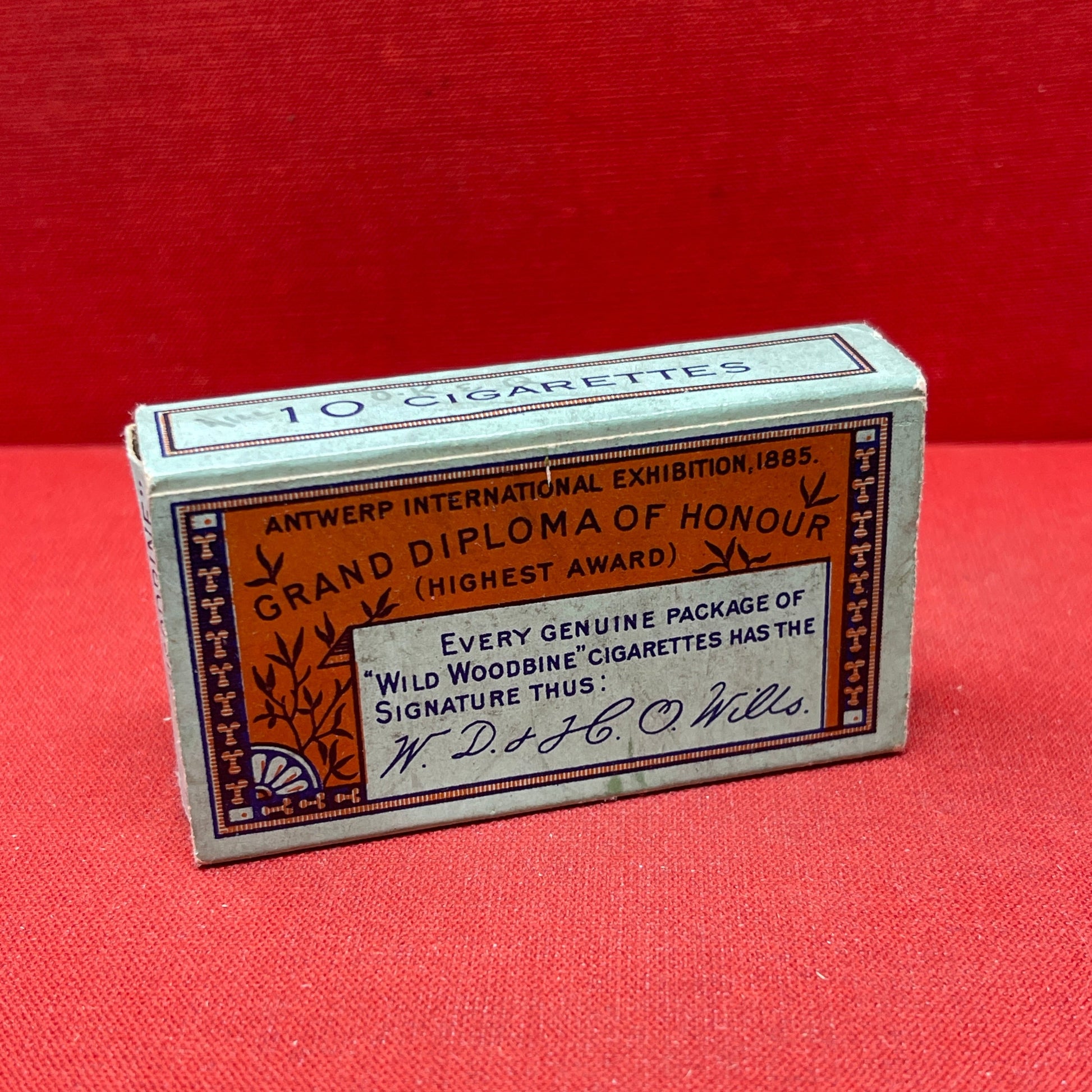 Empty Box of Wild Woodbine Cigarettes