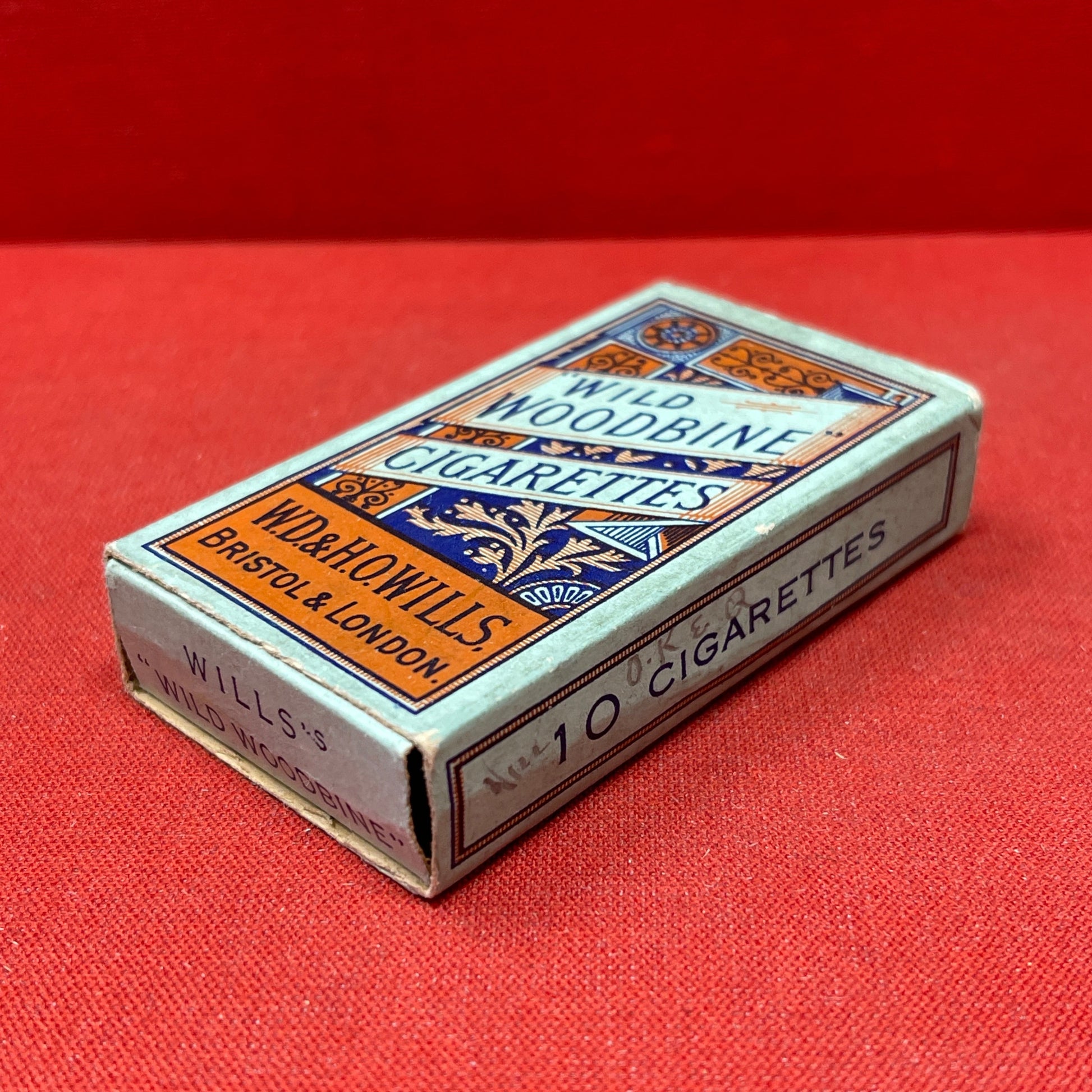 Empty Box of Wild Woodbine Cigarettes