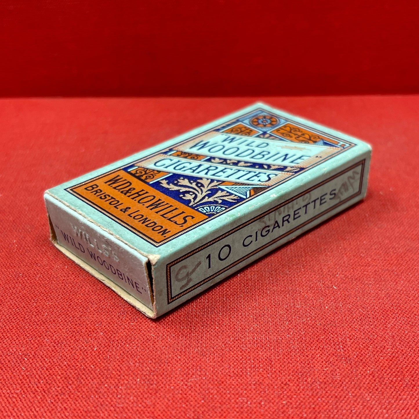 Empty Box of Wild Woodbine Cigarettes