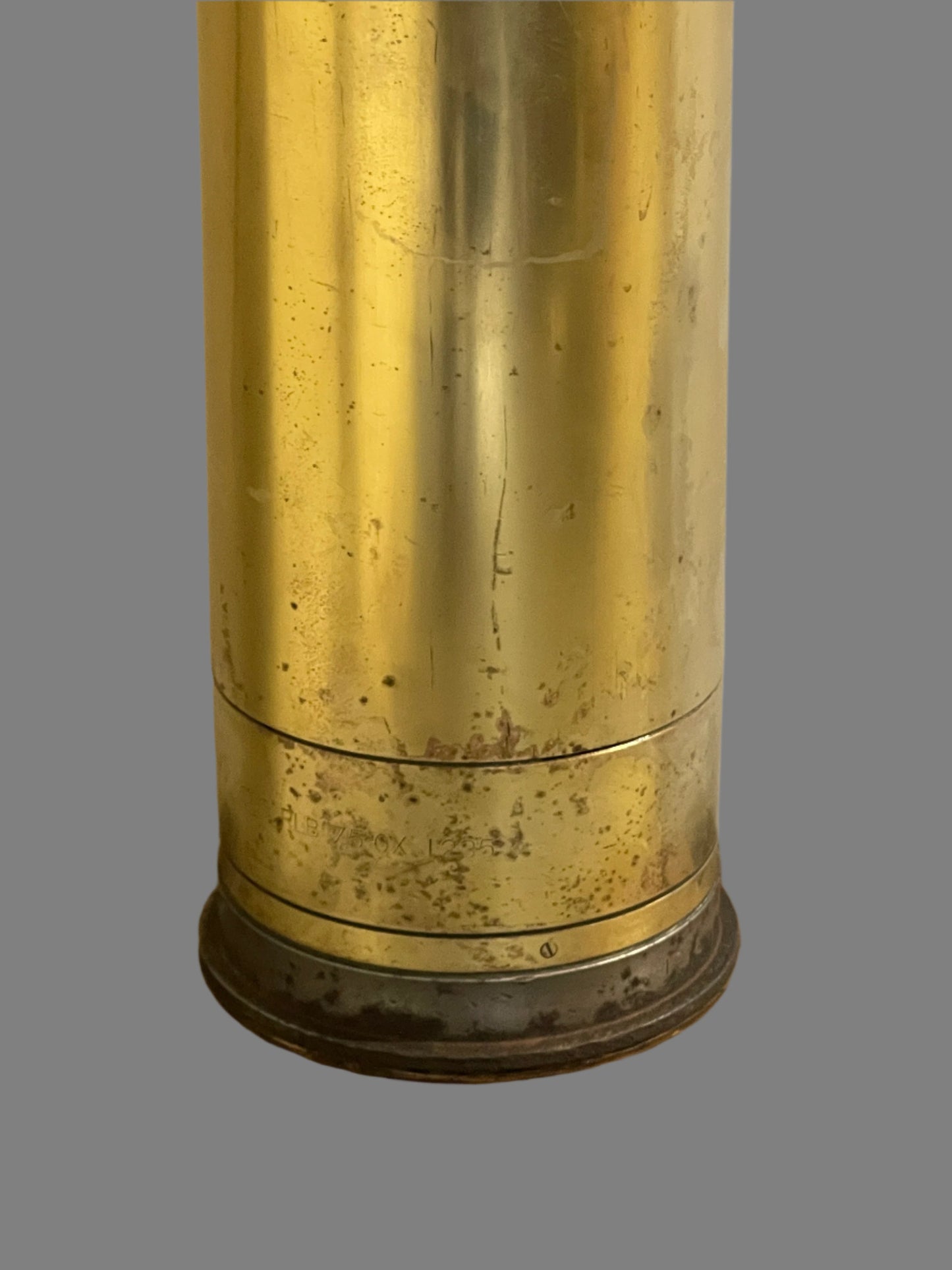 British 120mm Wombat Brass Cartridge Case