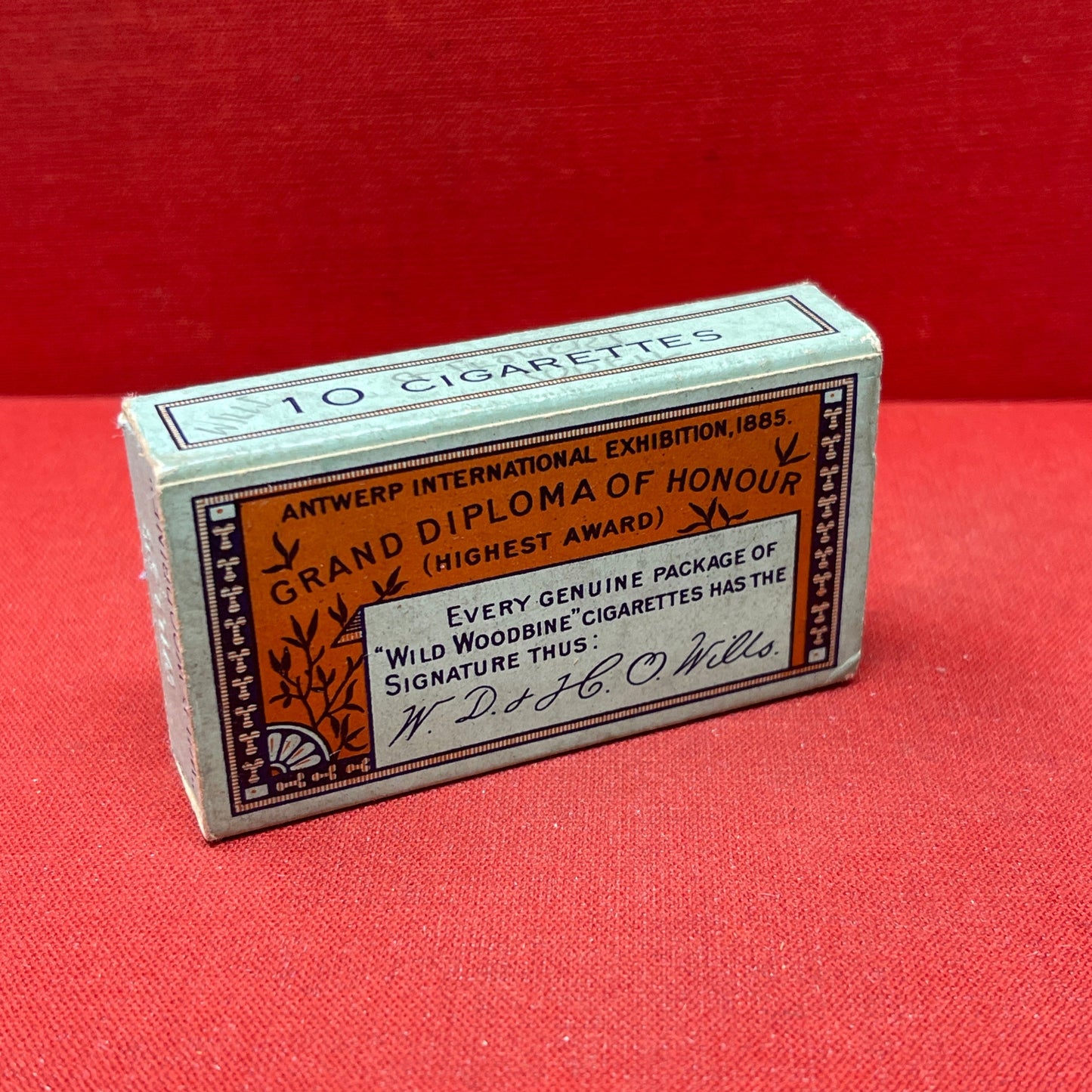 Empty Box of Wild Woodbine Cigarettes