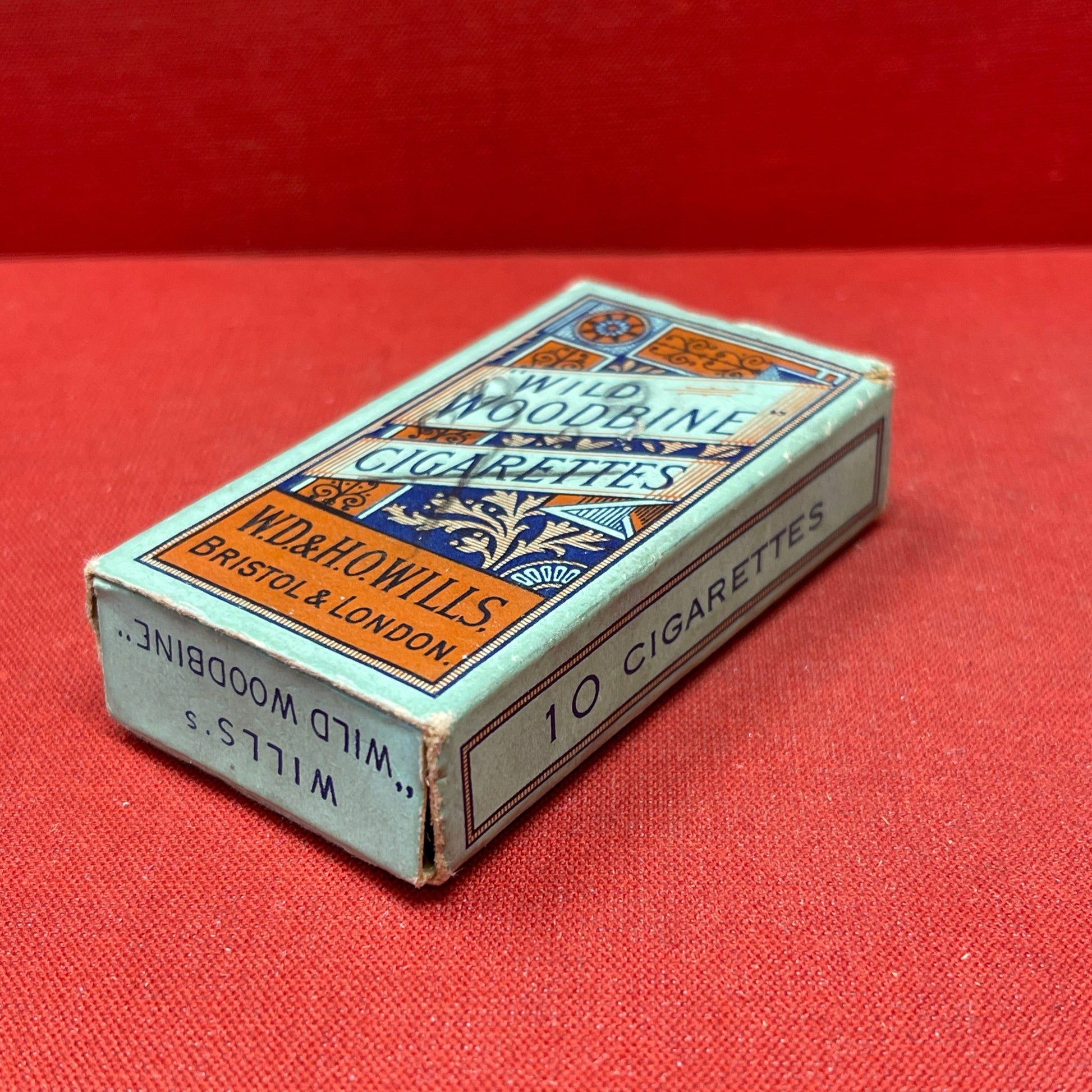 Empty Box of Wild Woodbine Cigarettes