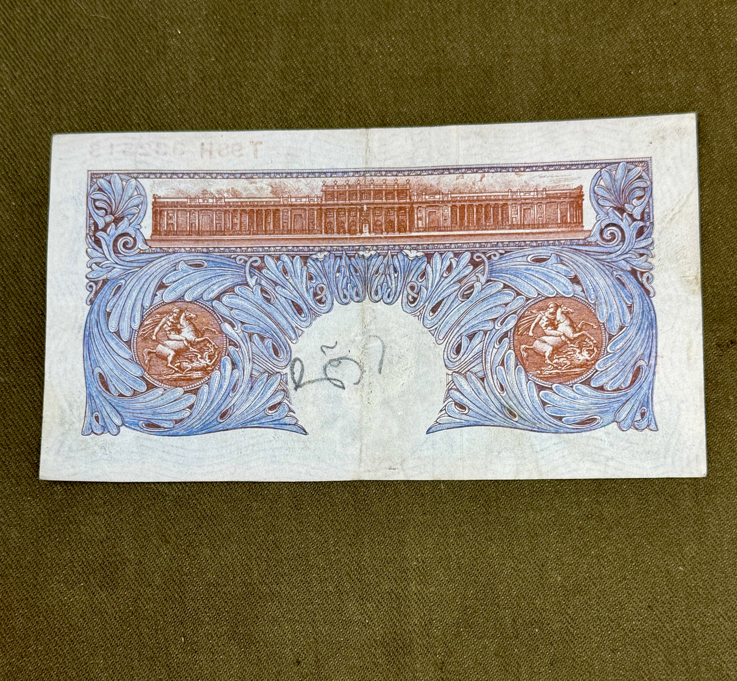 K.O. Peppiatt One Pound Emergency Issue Banknote T98H332513– British Treasury Note (Dugg. B249)