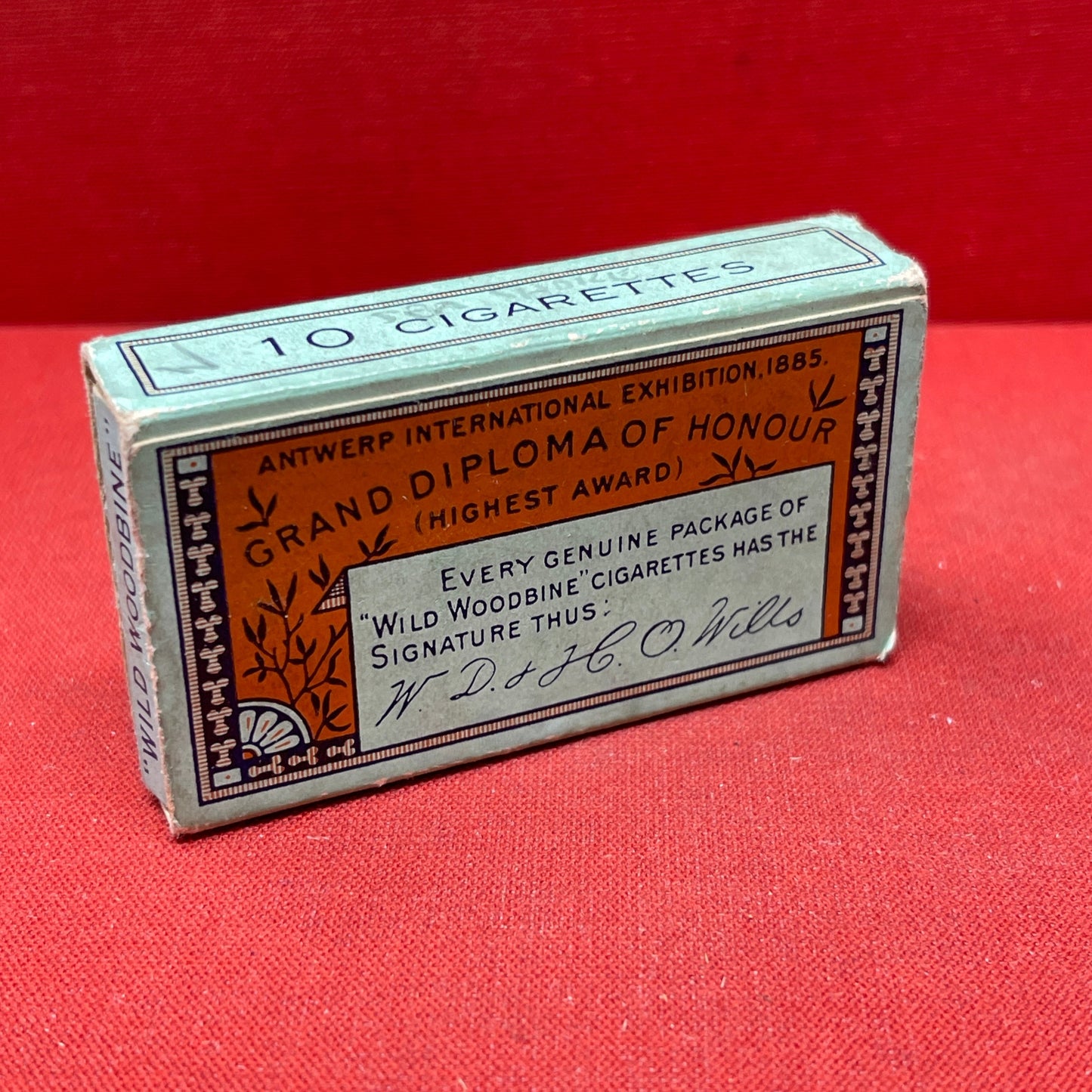 Empty Box of Wild Woodbine Cigarettes