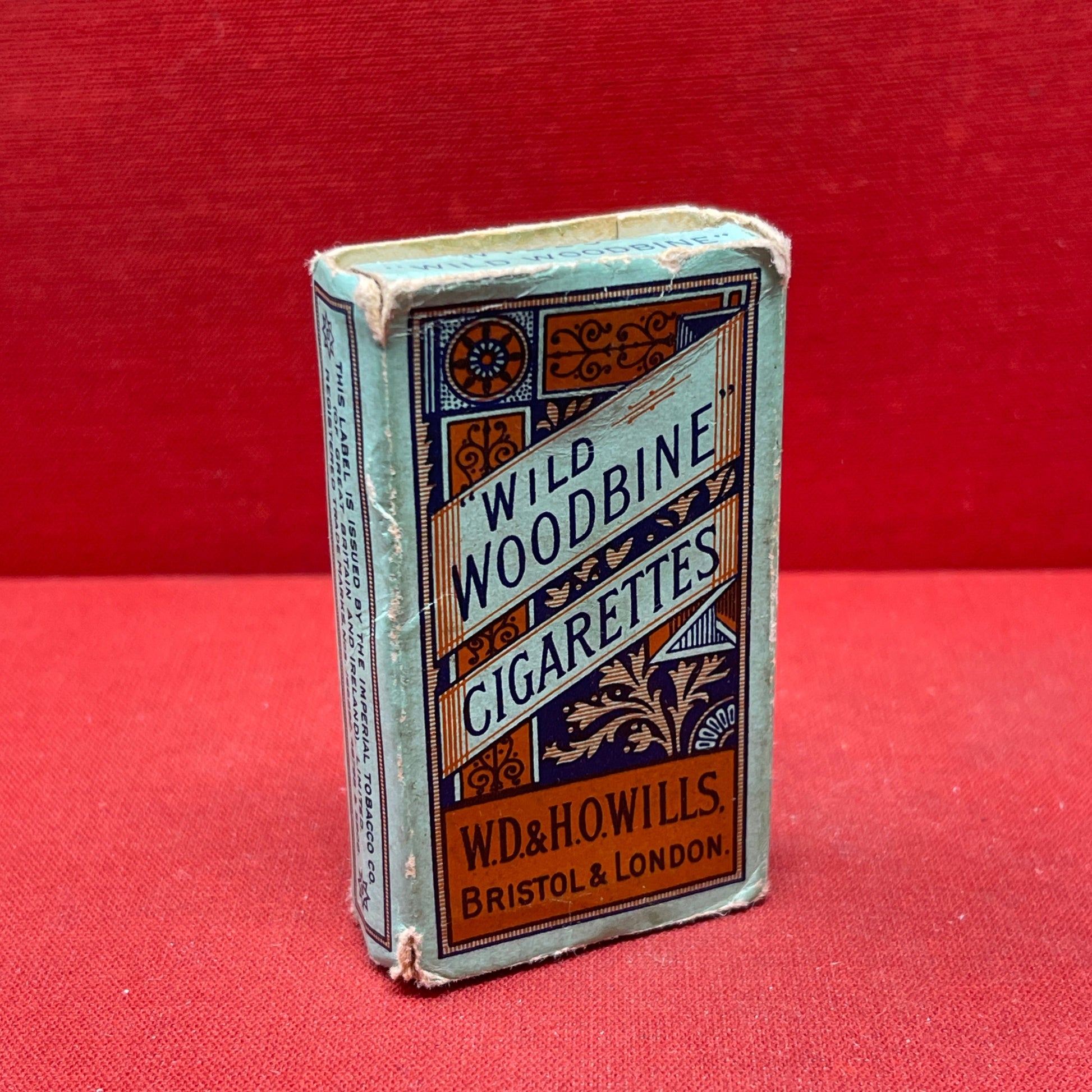 Empty Box of Wild Woodbine Cigarettes