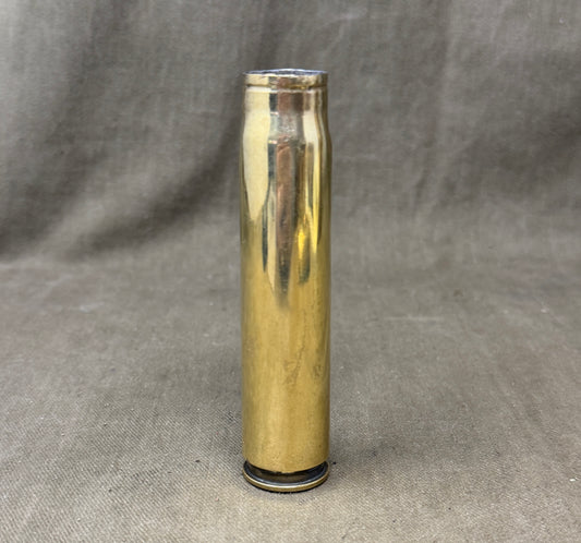 Original WWII 1943 20mm Brass Cartridge Case – RH (Raleigh Cycle Co.) – Collectible Ammunition