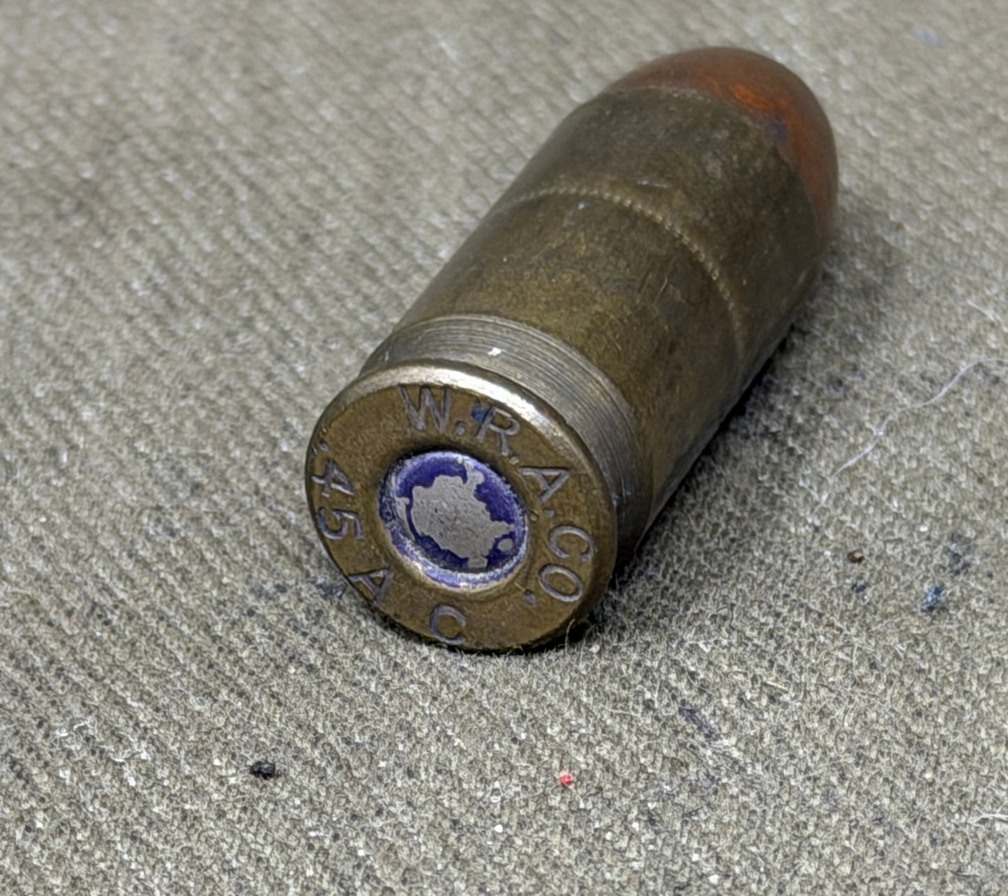 Original INERT W.R.A. Co. .45 A.C.P Cartridge – Winchester .45 Automatic