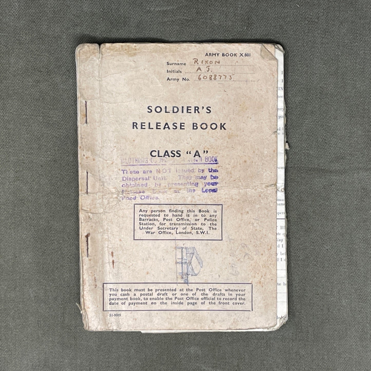 Set of WW2 Royal Signals RS Service Records