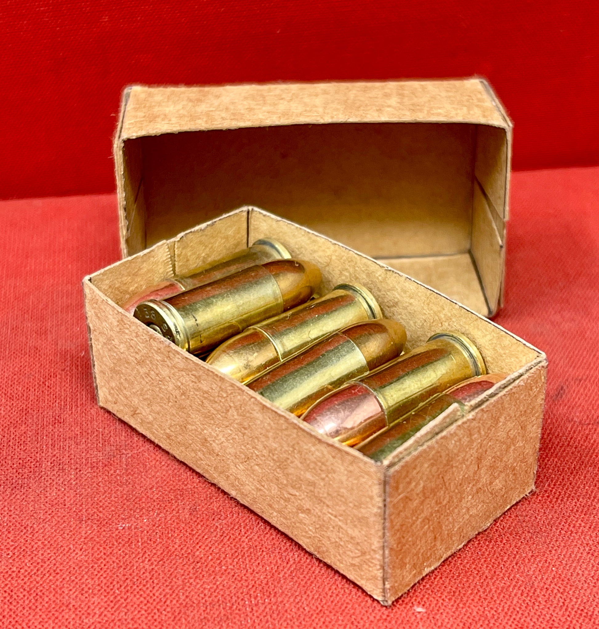 12 x .380 INERT British Webley Revolver Brass Cartridges Boxed