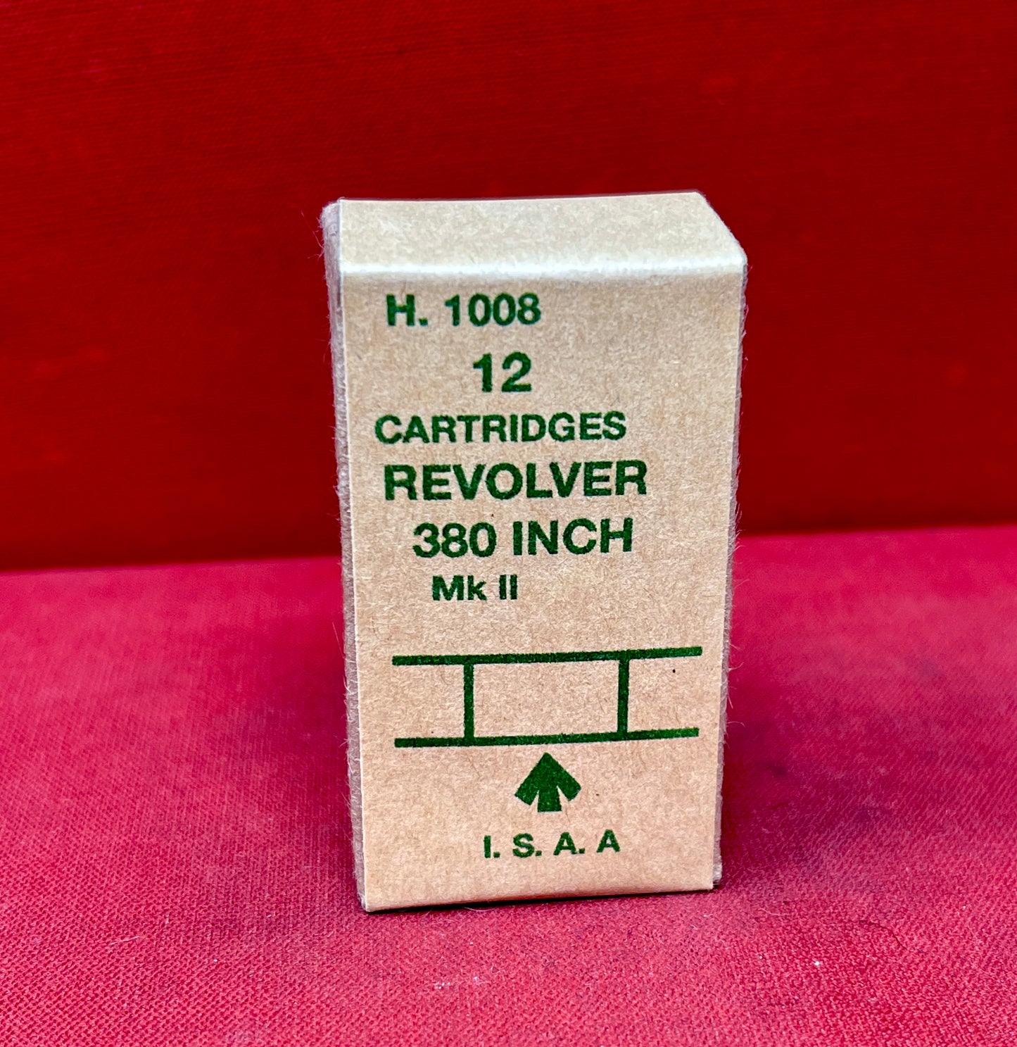 12 x .380 INERT British Webley Revolver Brass Cartridges Boxed