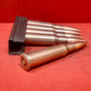 "Discover 5 authentic 7.62x54mm Russian inert cartridges on a classic stripper clip. Perfect for collectors and enthusiasts, these safe, deactivated rounds showcase military history."