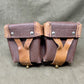 Russian Mosin Nagant Twin Leather Ammo Pouch & 4 x Clips 7.62x54 INERT Rounds