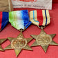 A WWII Royal Navy Medal Group Defence Medal, War Medal, Italy, Africa and 1939-45 Star, Atlantic Star