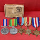 A WWII Medal Group Defence Medal, War Medal,  Africa , France Germany & 1939-45 Stars.